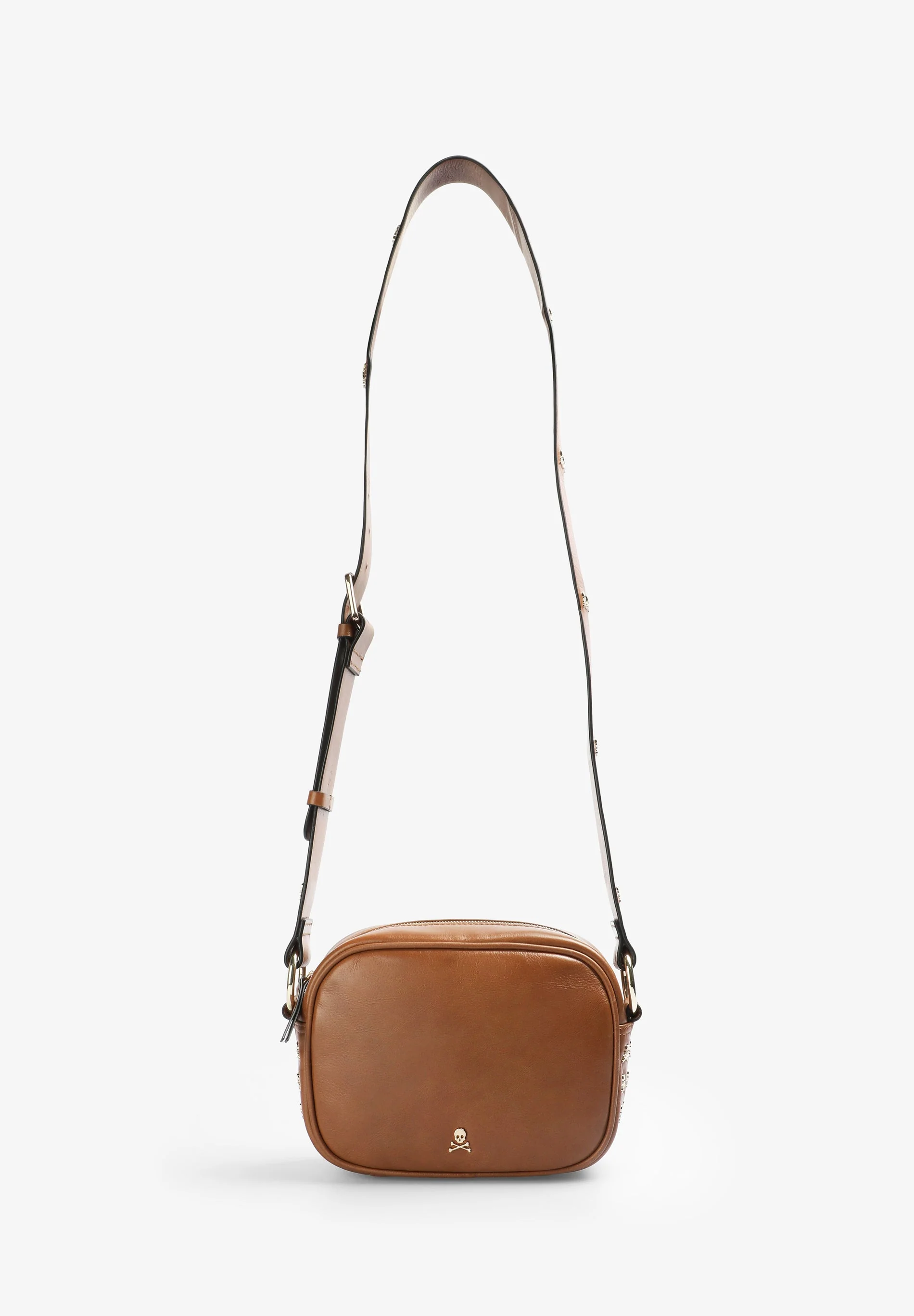 LEATHER CROSSBODY BAG WITH SKULL - Image 2