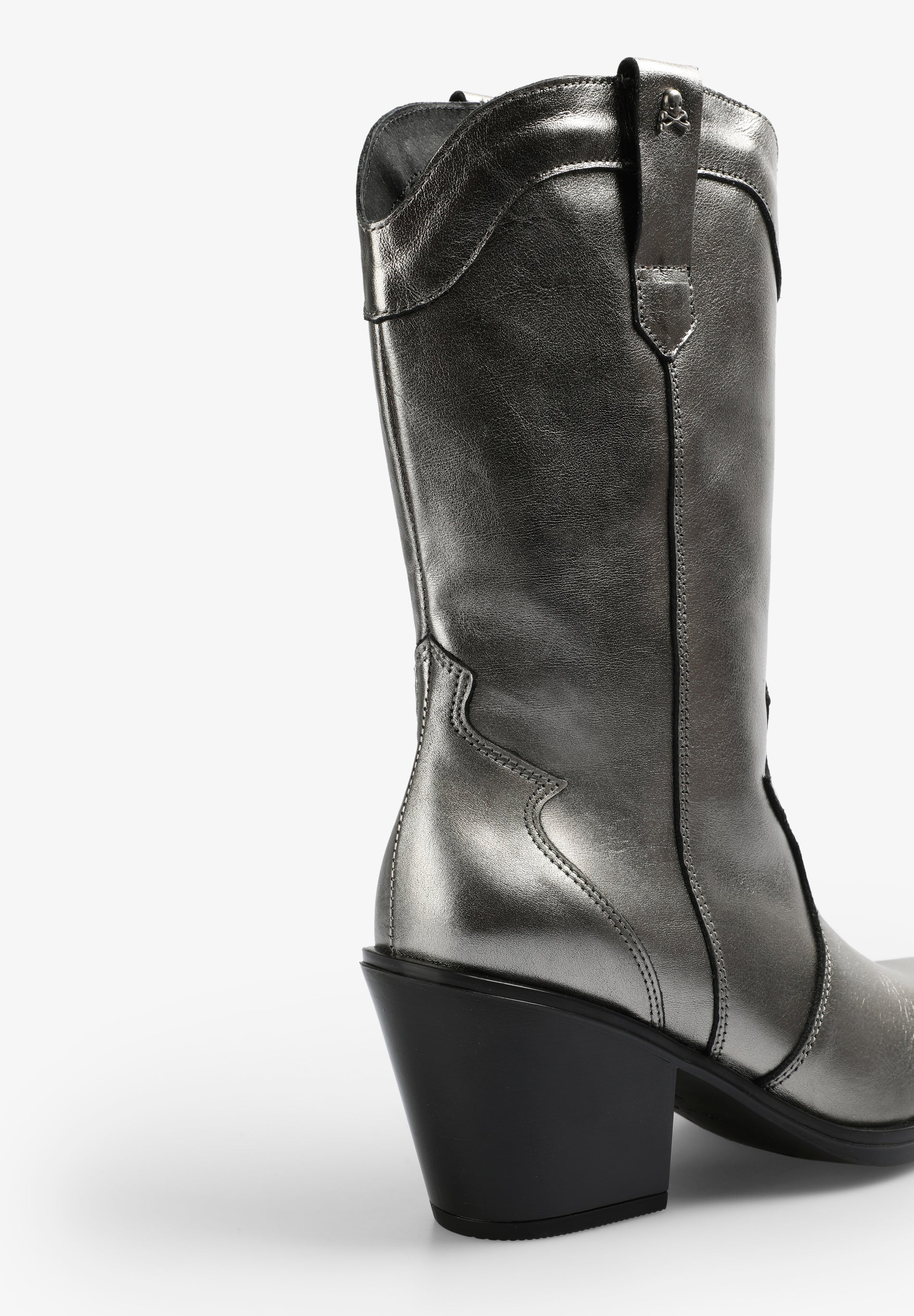 METALLIC LEATHER COWBOY BOOTS - Image 3