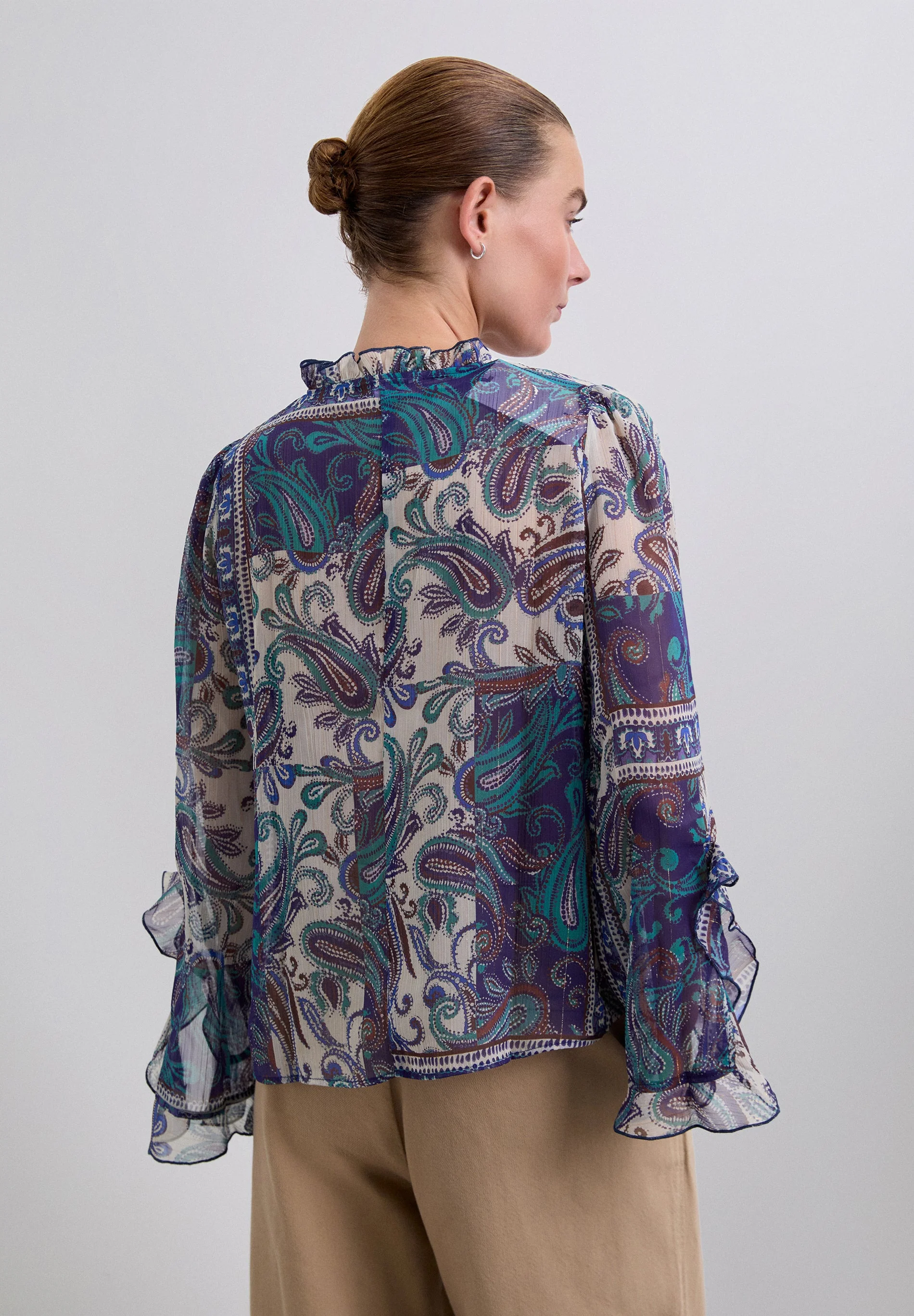 PAISLEY SEMI-SHEER BLOUSE - Image 4