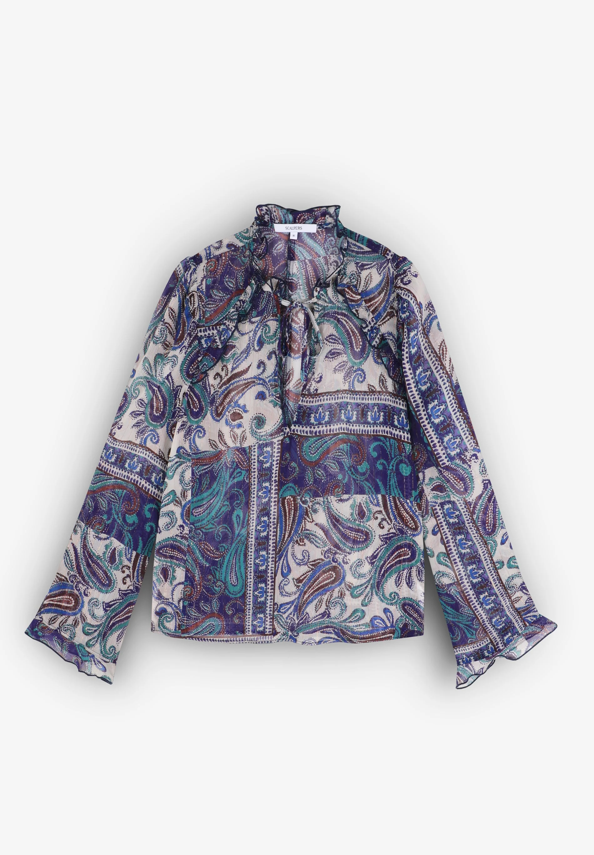 PAISLEY SEMI-SHEER BLOUSE - Image 5
