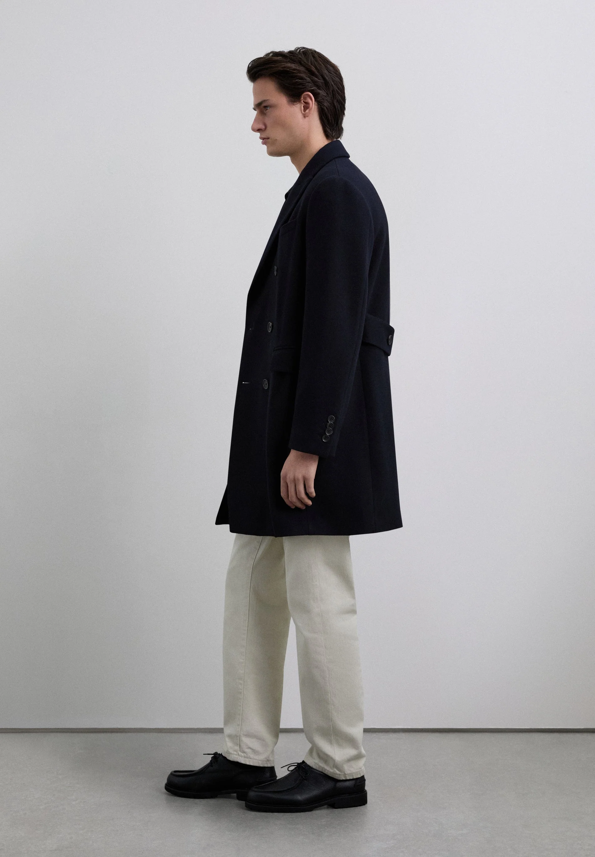 DOUBLE-BREASTED WOOL BLEND COAT - Image 4