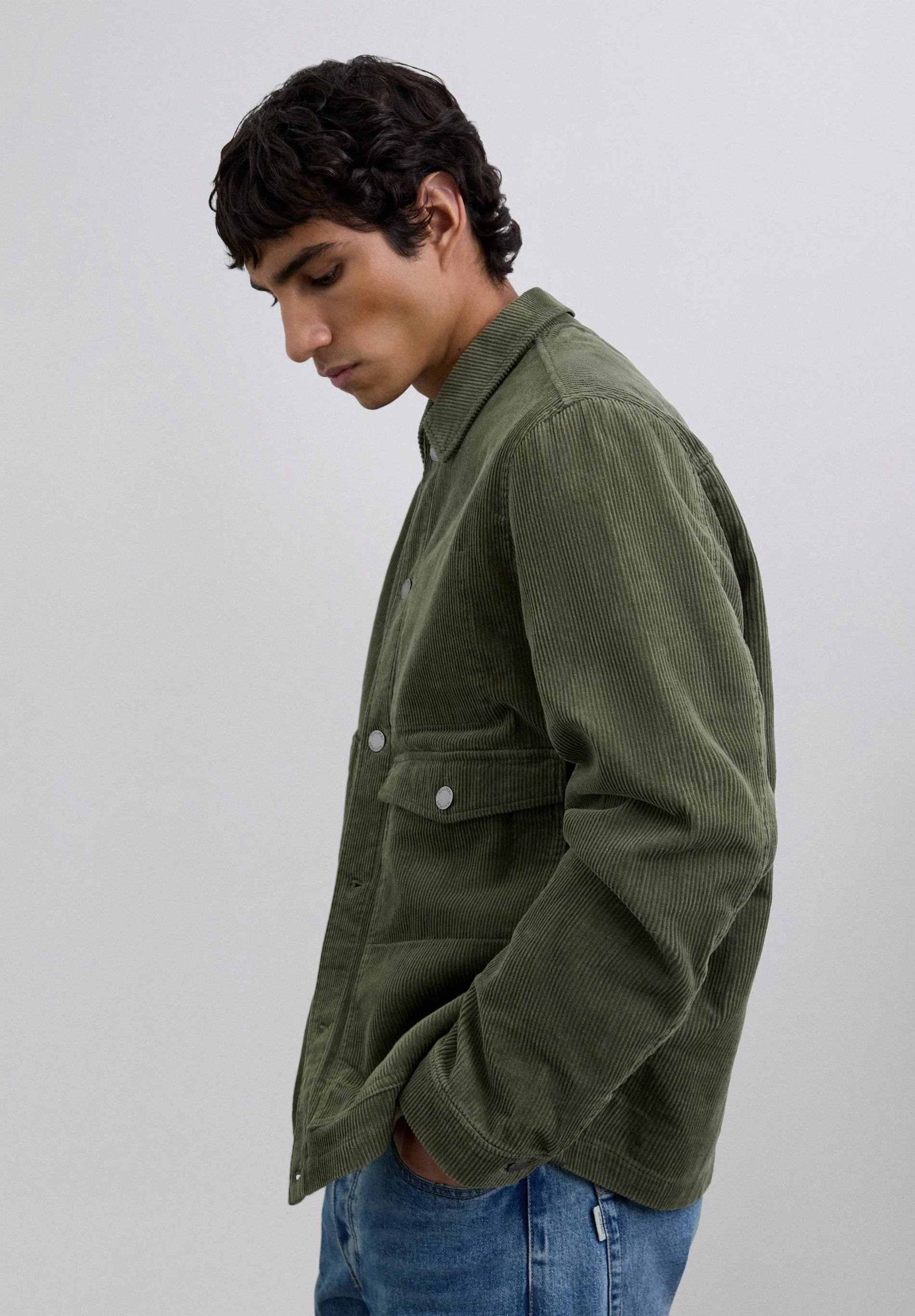 CORDUROY OVERSHIRT WITH LOGO - Image 3