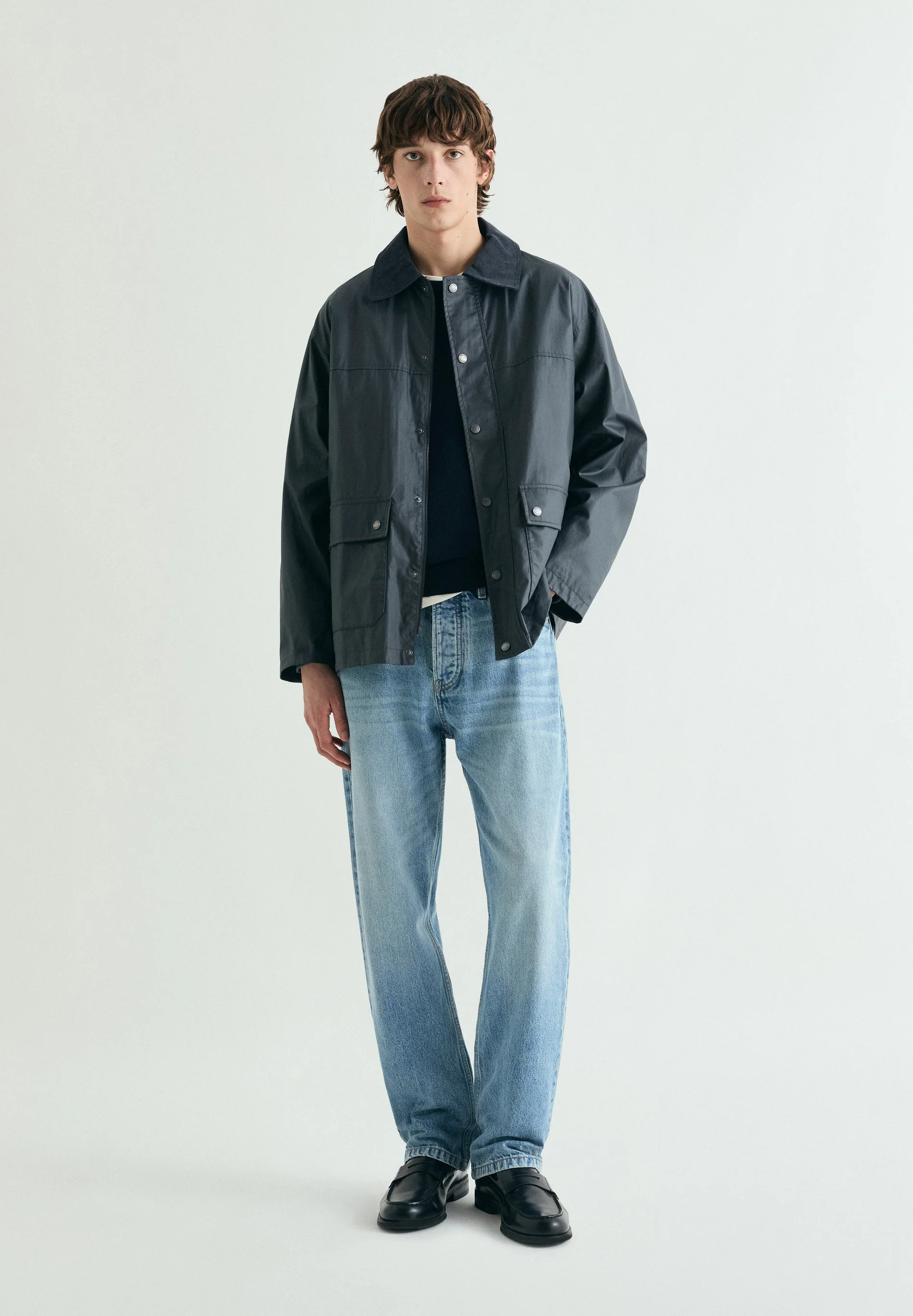 WAXED JACKET WITH SNAP BUTTONS - Image 4