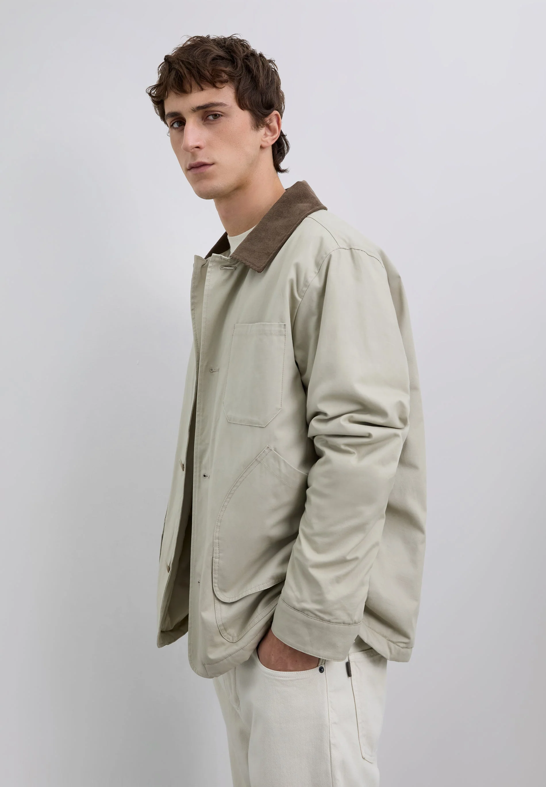 JACKET WITH CORDUROY COLLAR - Image 3