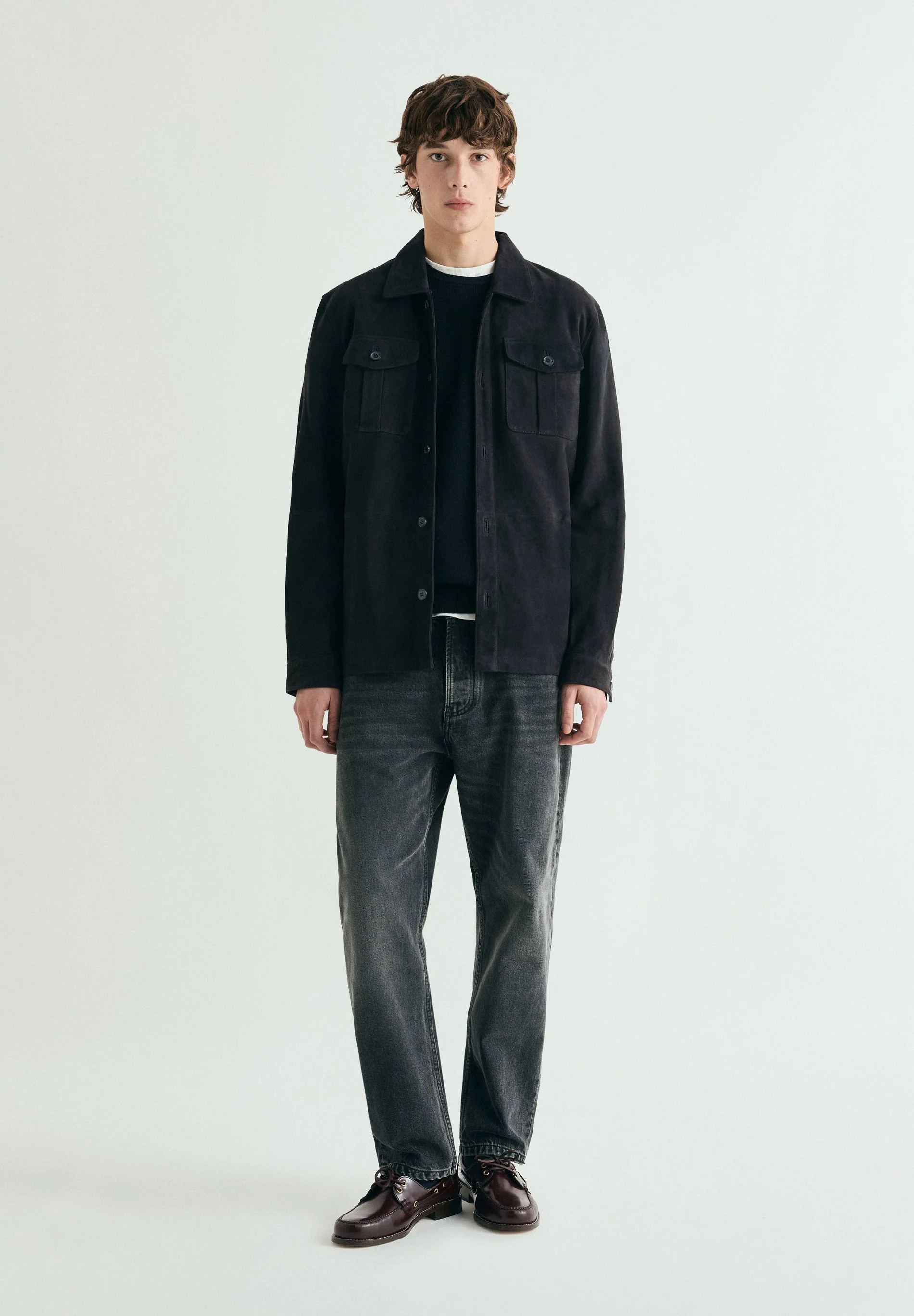 SUEDE OVERSHIRT WITH POCKETS - Image 4
