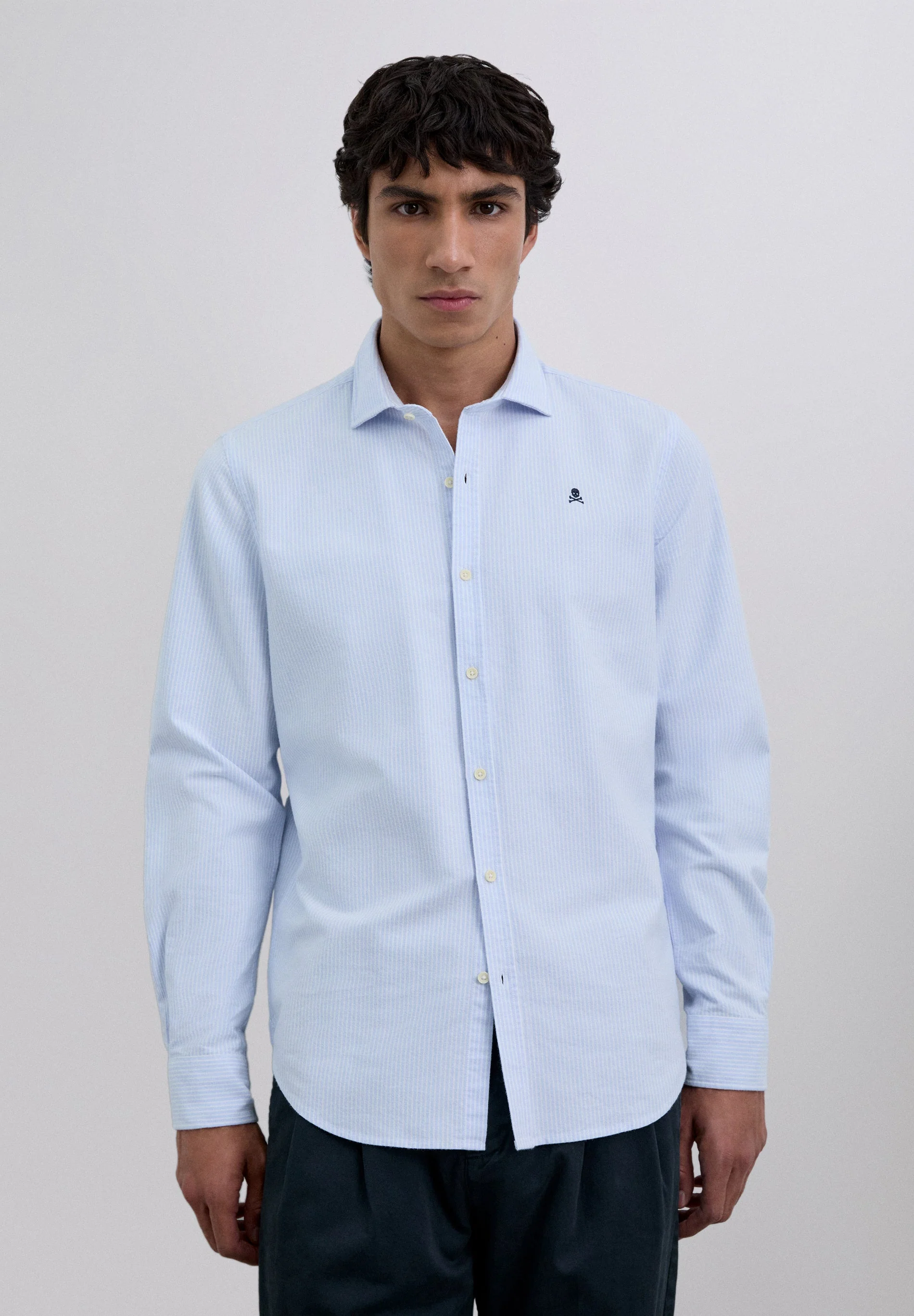 STRIPED OXFORD SHIRT WITH LOGO - Image 3