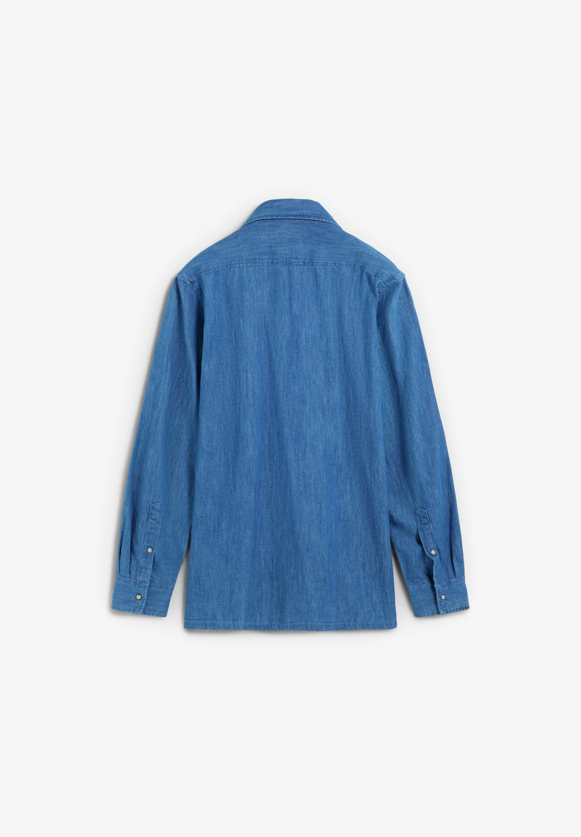 RELAXED DENIM RESORT SHIRT - Image 6