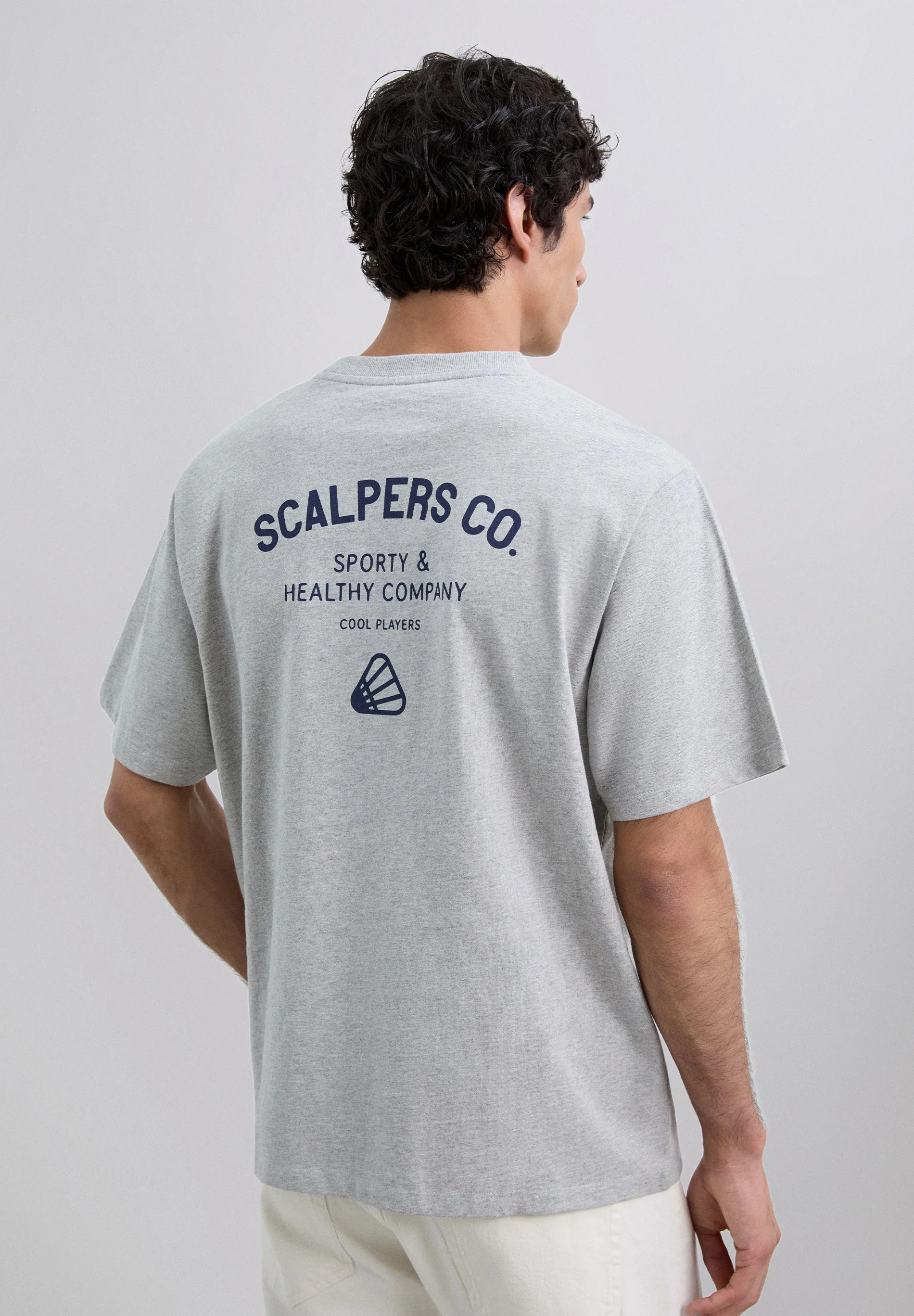 PRINT T-SHIRT WITH CONTRAST LOGO