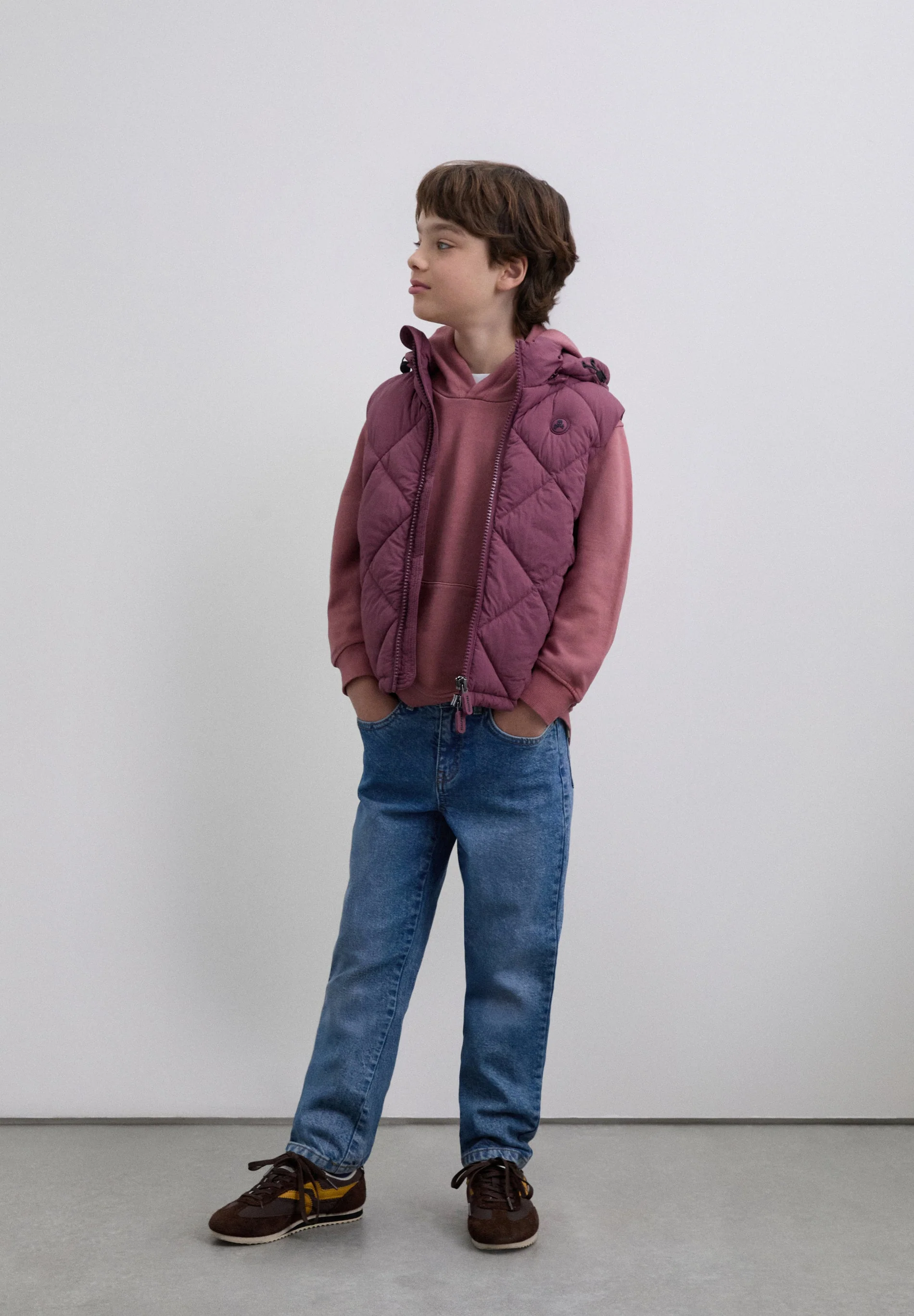 SKULL PUFFER VEST WITH HOOD - Image 2