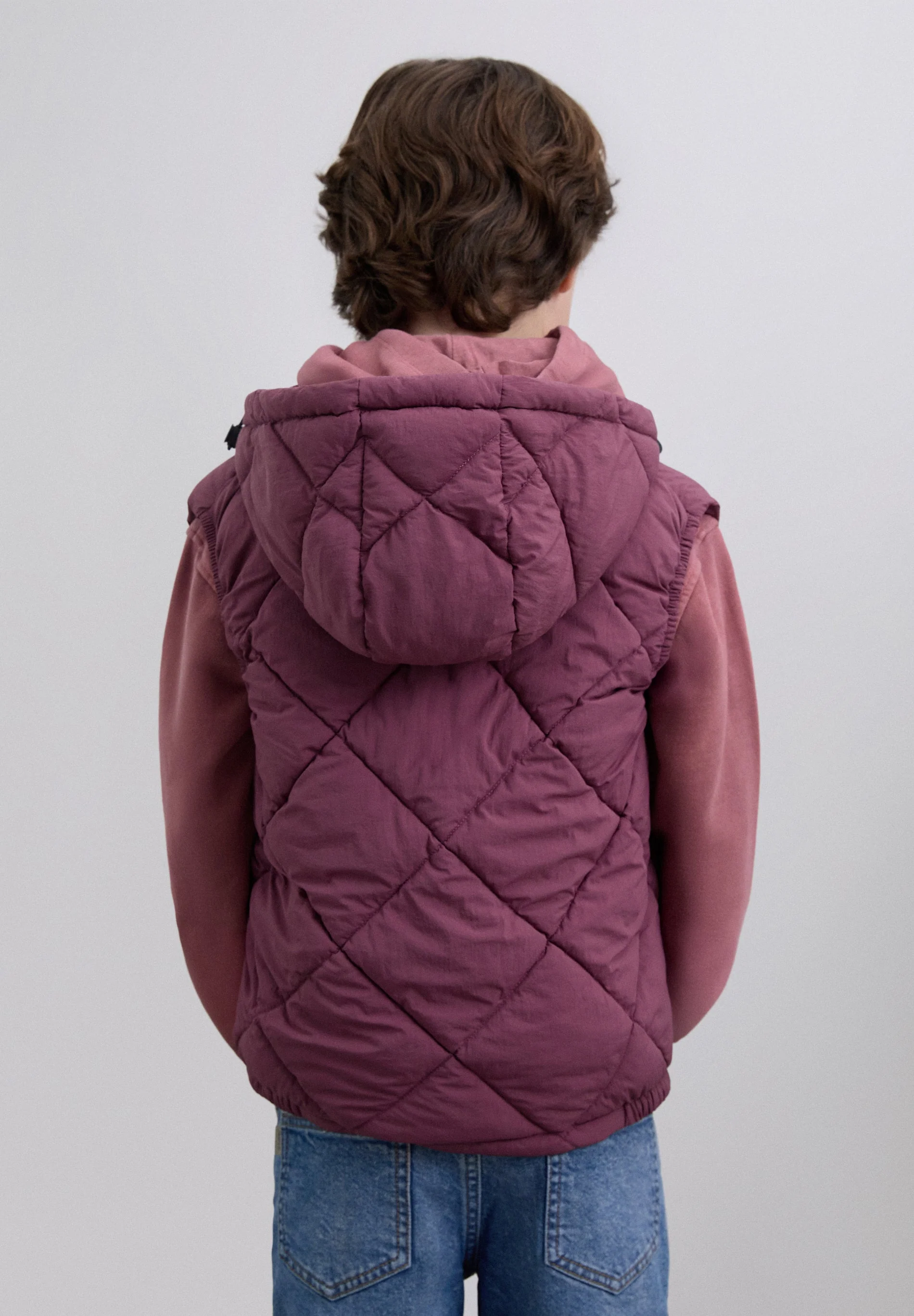 SKULL PUFFER VEST WITH HOOD - Image 3