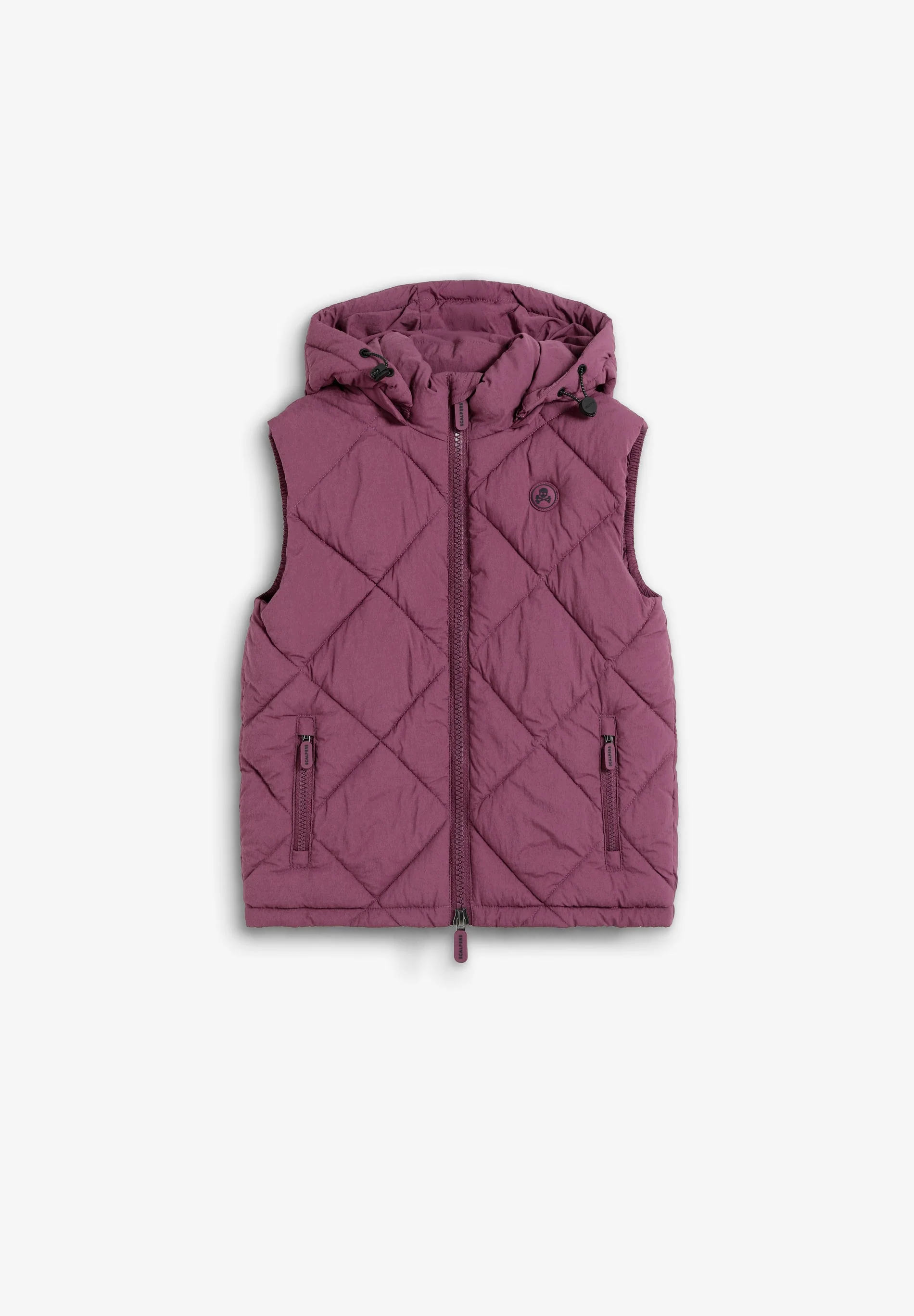 SKULL PUFFER VEST WITH HOOD - Image 4