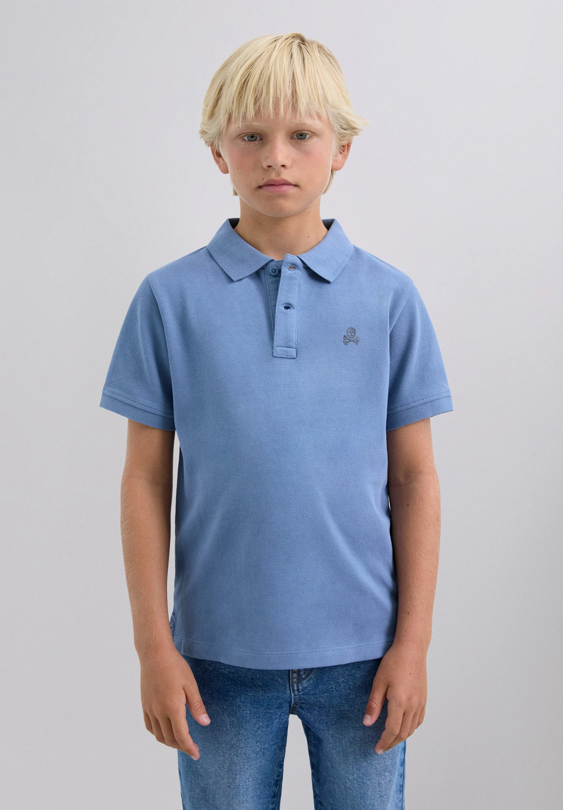 BASIC POLO SHIRT WITH SKULL - Image 3