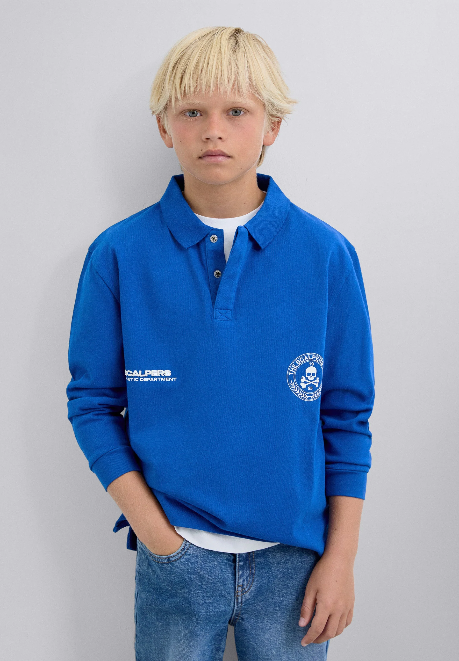 LONG SLEEVE PRINTED POLO SHIRT - Image 7