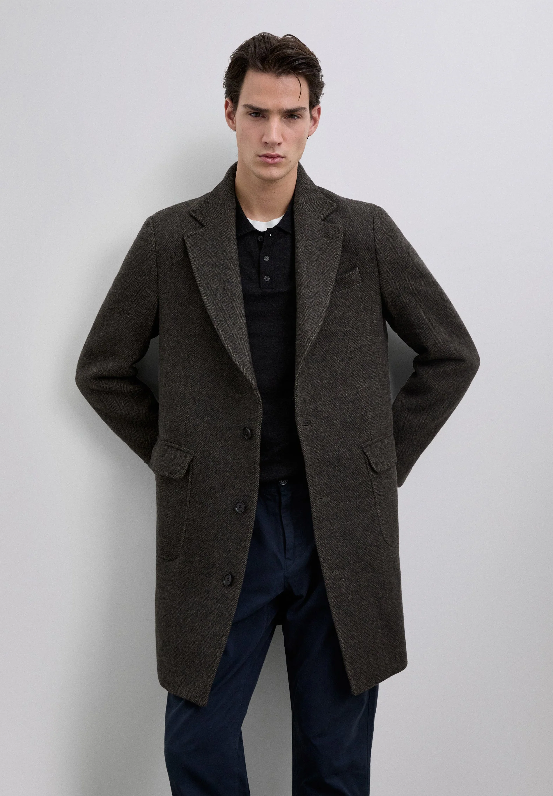 HERRINGBONE WOOL COAT - Image 2