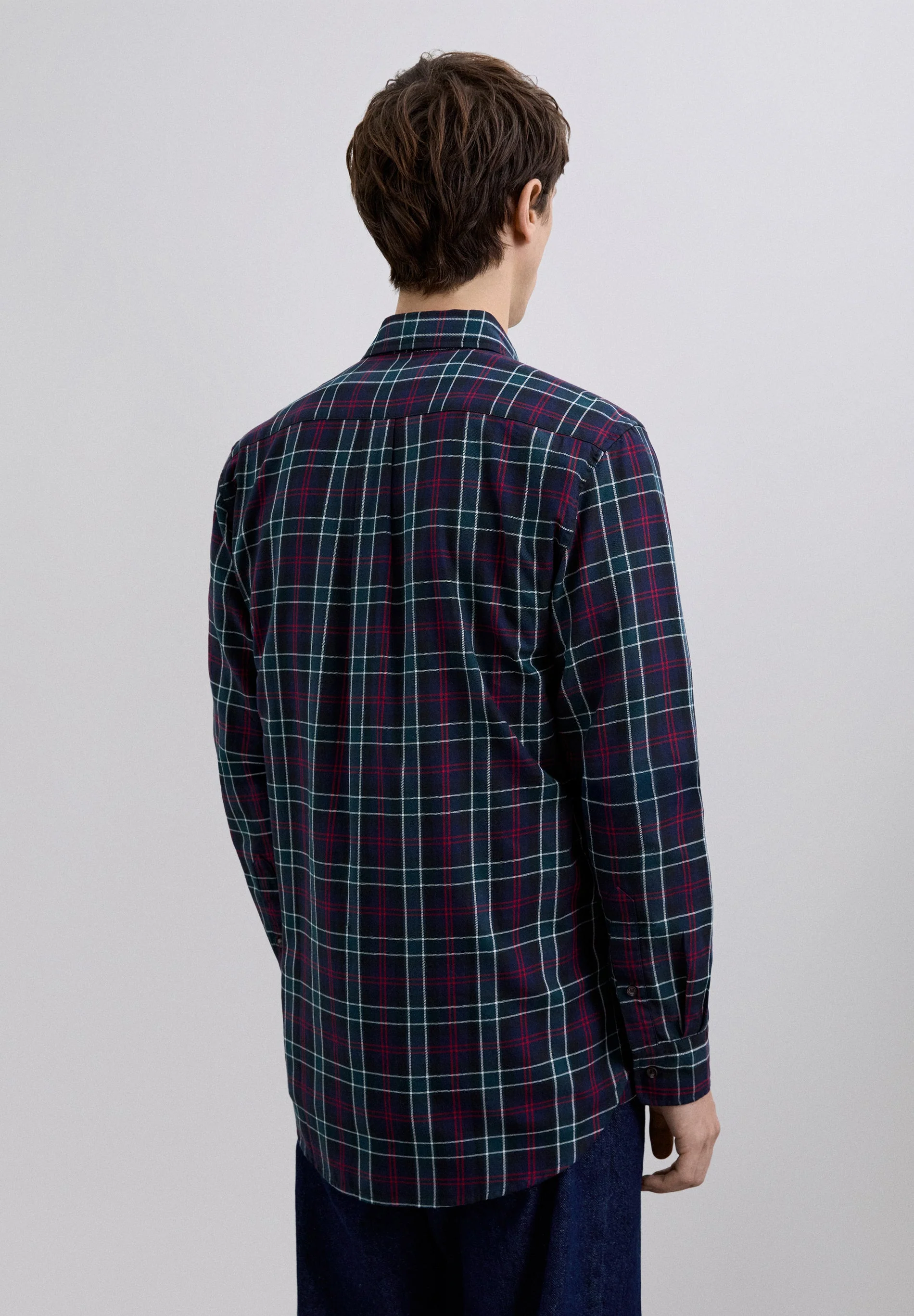 CHECKED COTTON SHIRT - Image 4