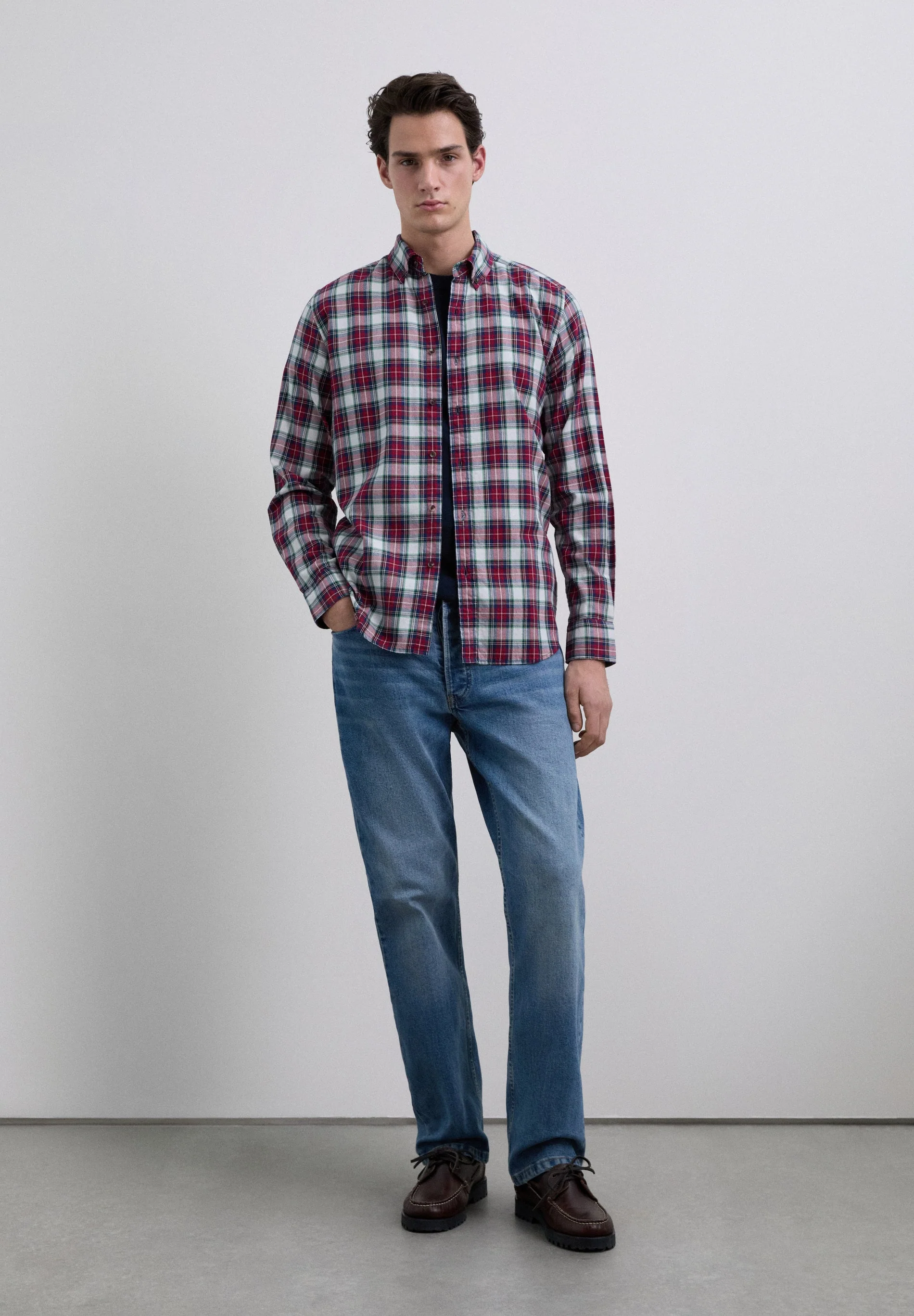 CHECKED COTTON SHIRT - Image 2