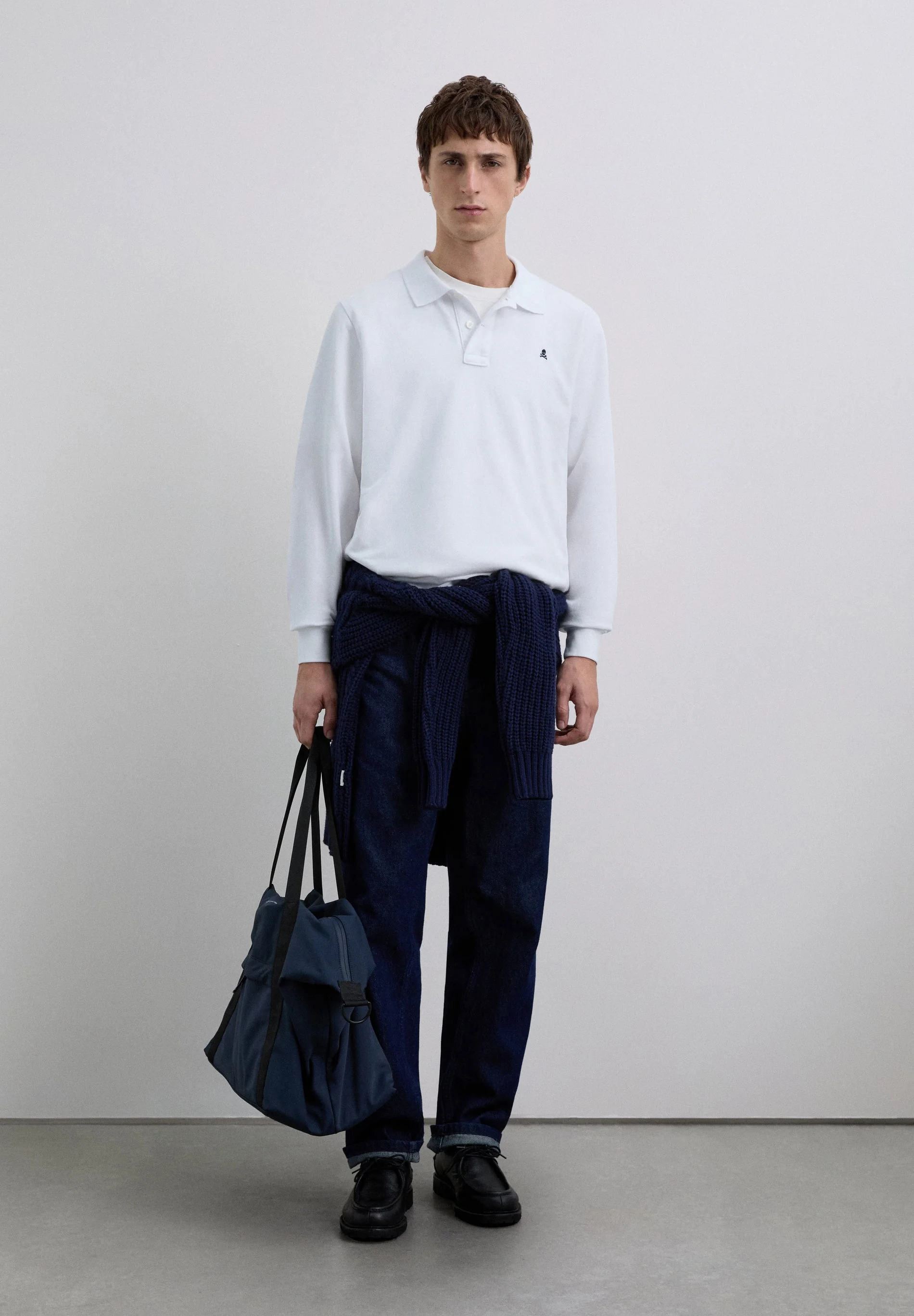 LONG SLEEVE COTTON POLO SHIRT - Image 2
