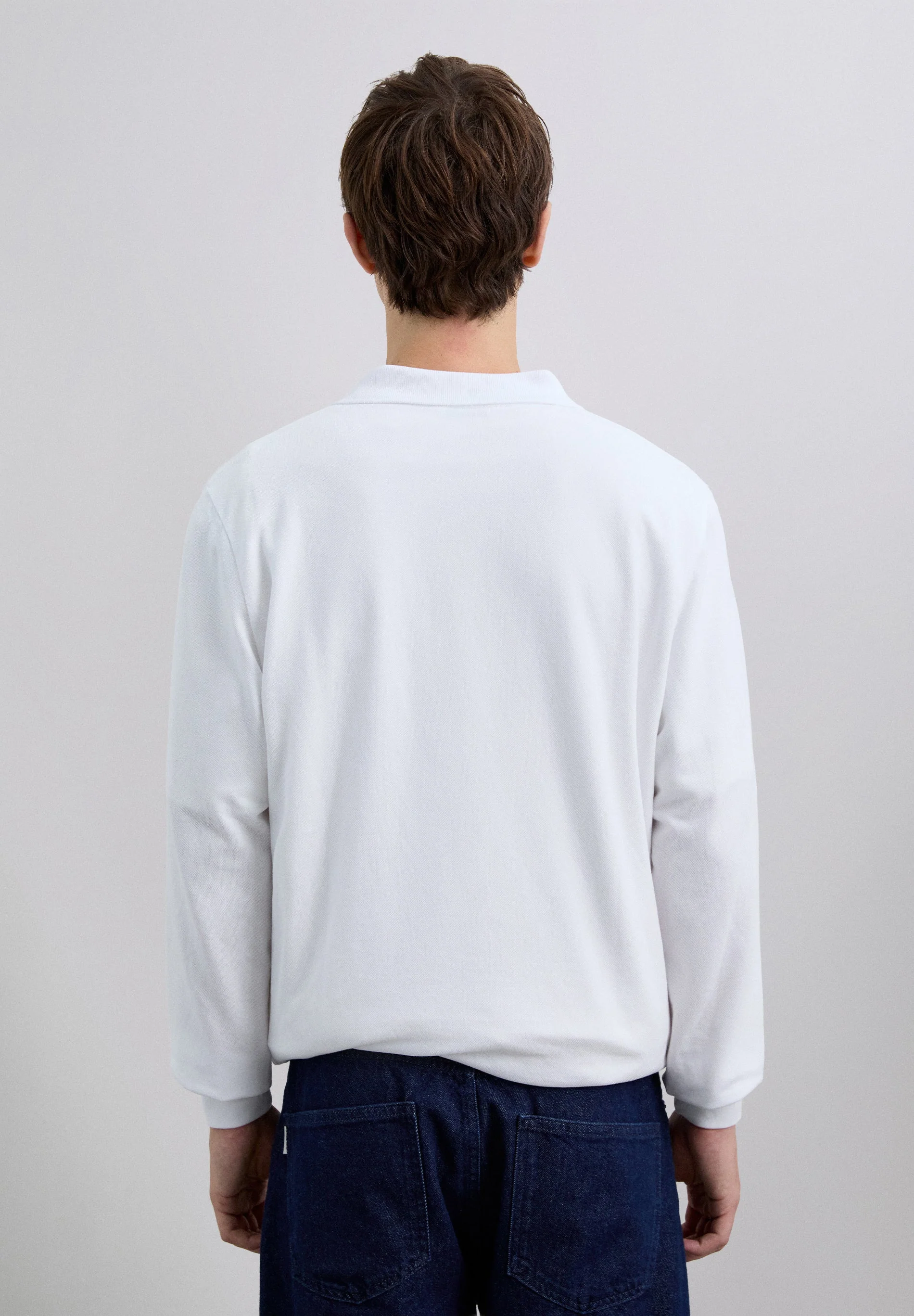 LONG SLEEVE COTTON POLO SHIRT - Image 4