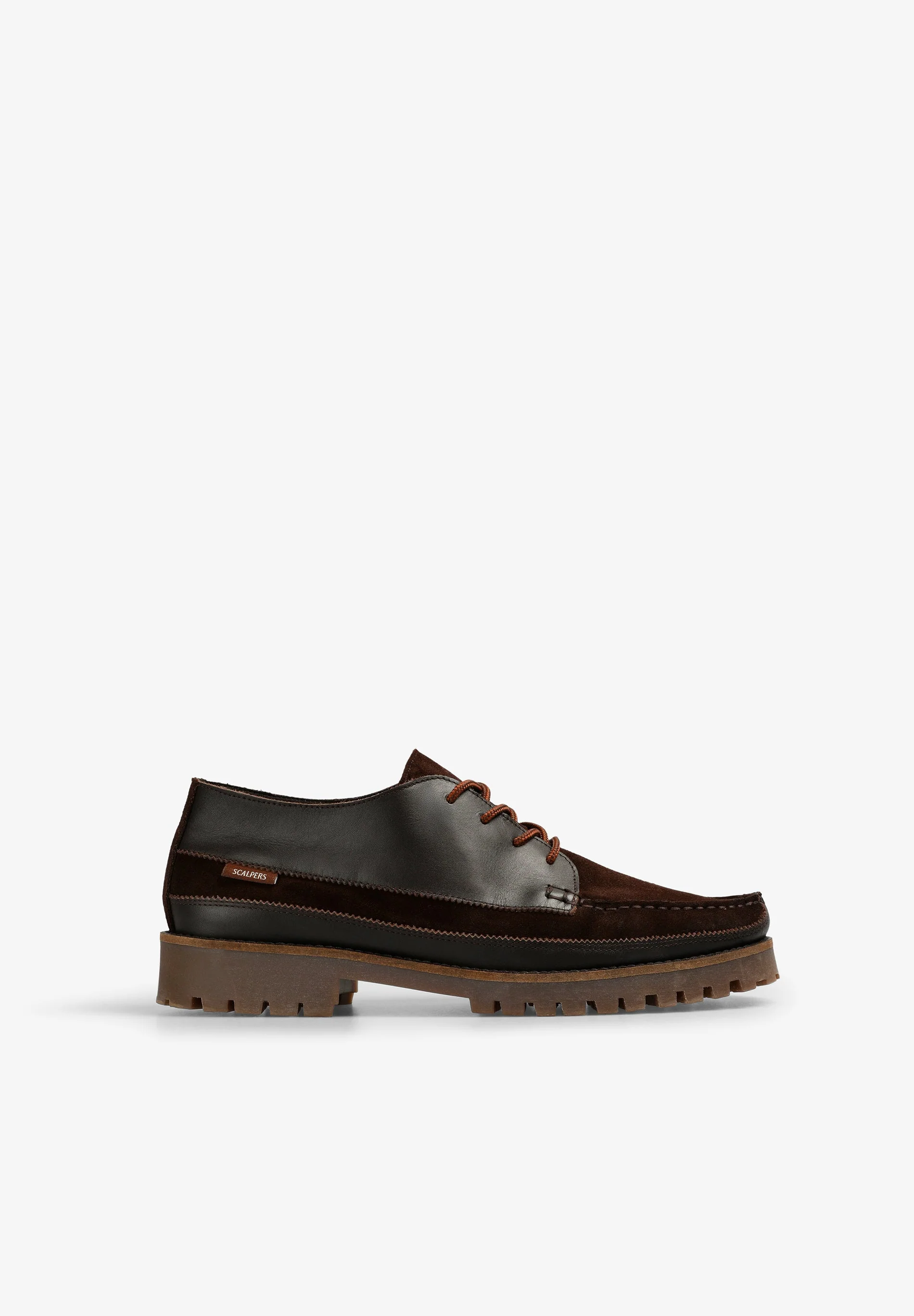 LEATHER SHOES WITH TRACK SOLES