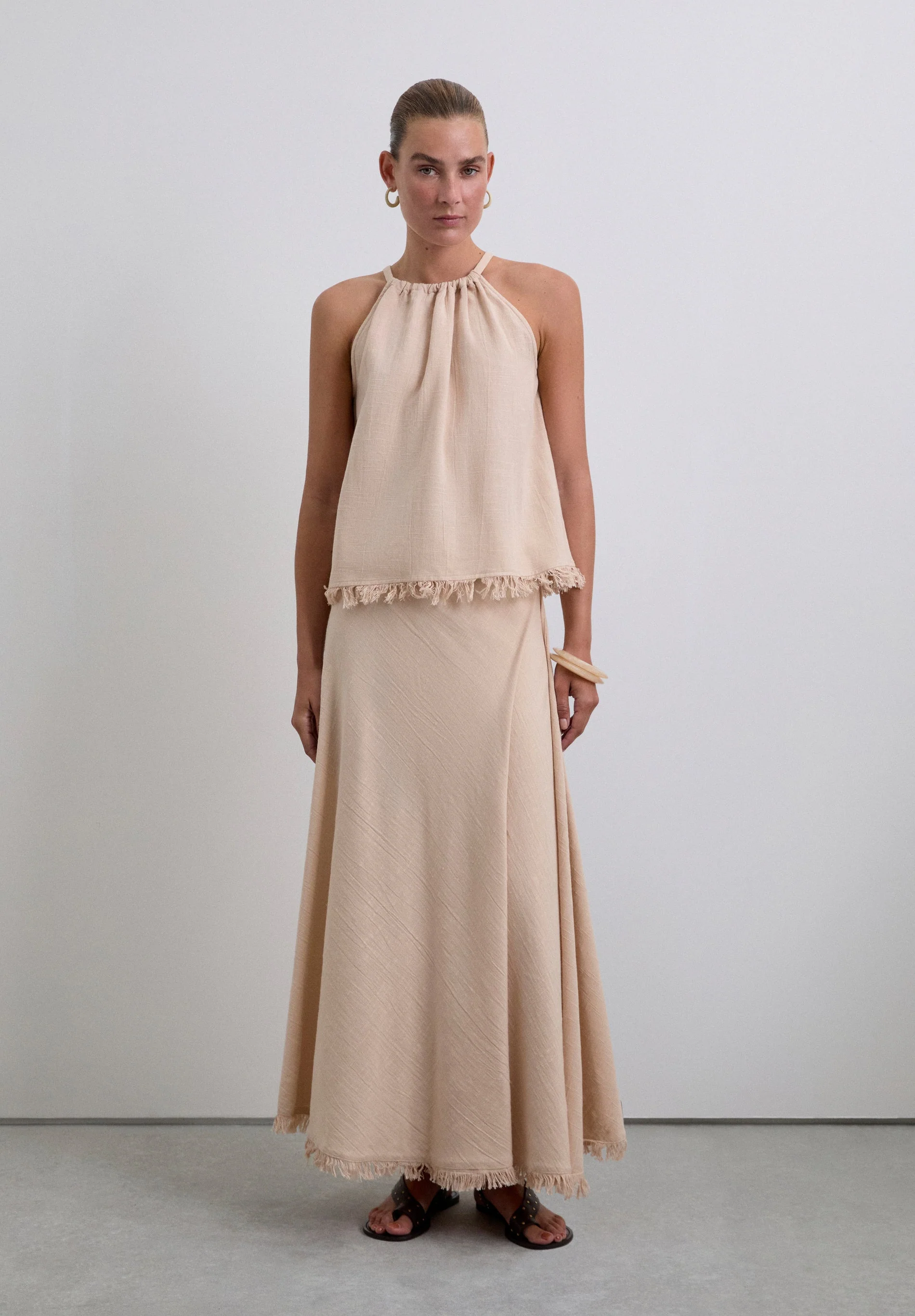 FRINGED MIDI SKIRT - Image 2