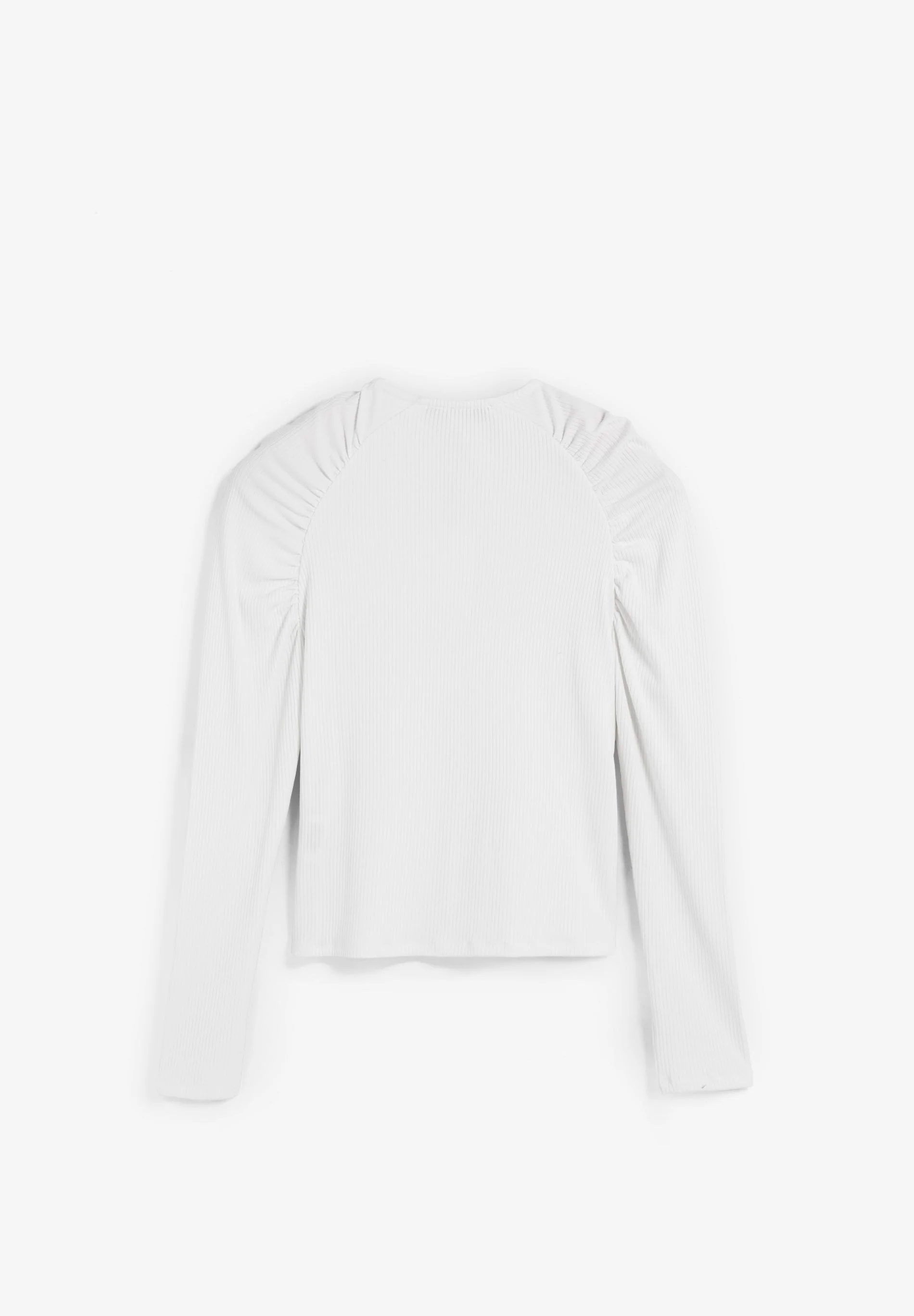 RIBBED T-SHIRT WITH GATHERED SHOULDER DETAIL - Image 5