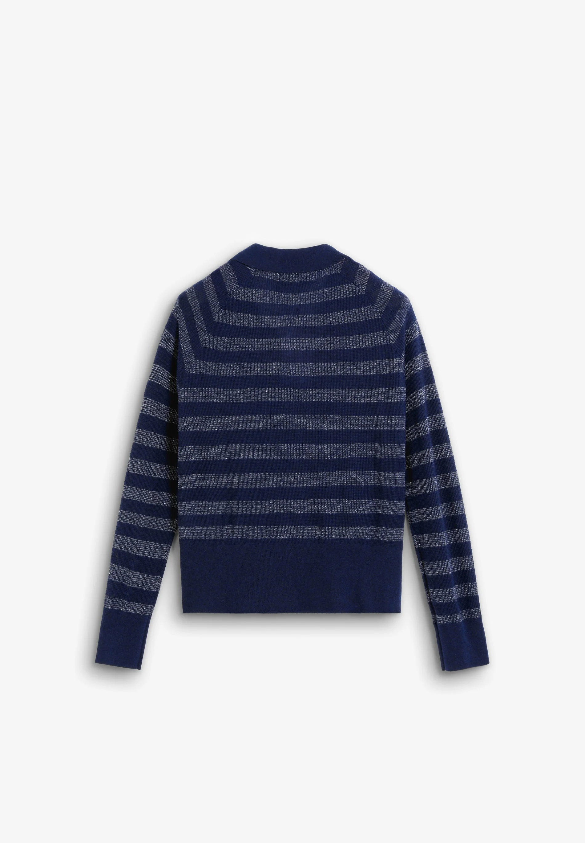 METALLIC STRIPE POLO SWEATER - Image 6