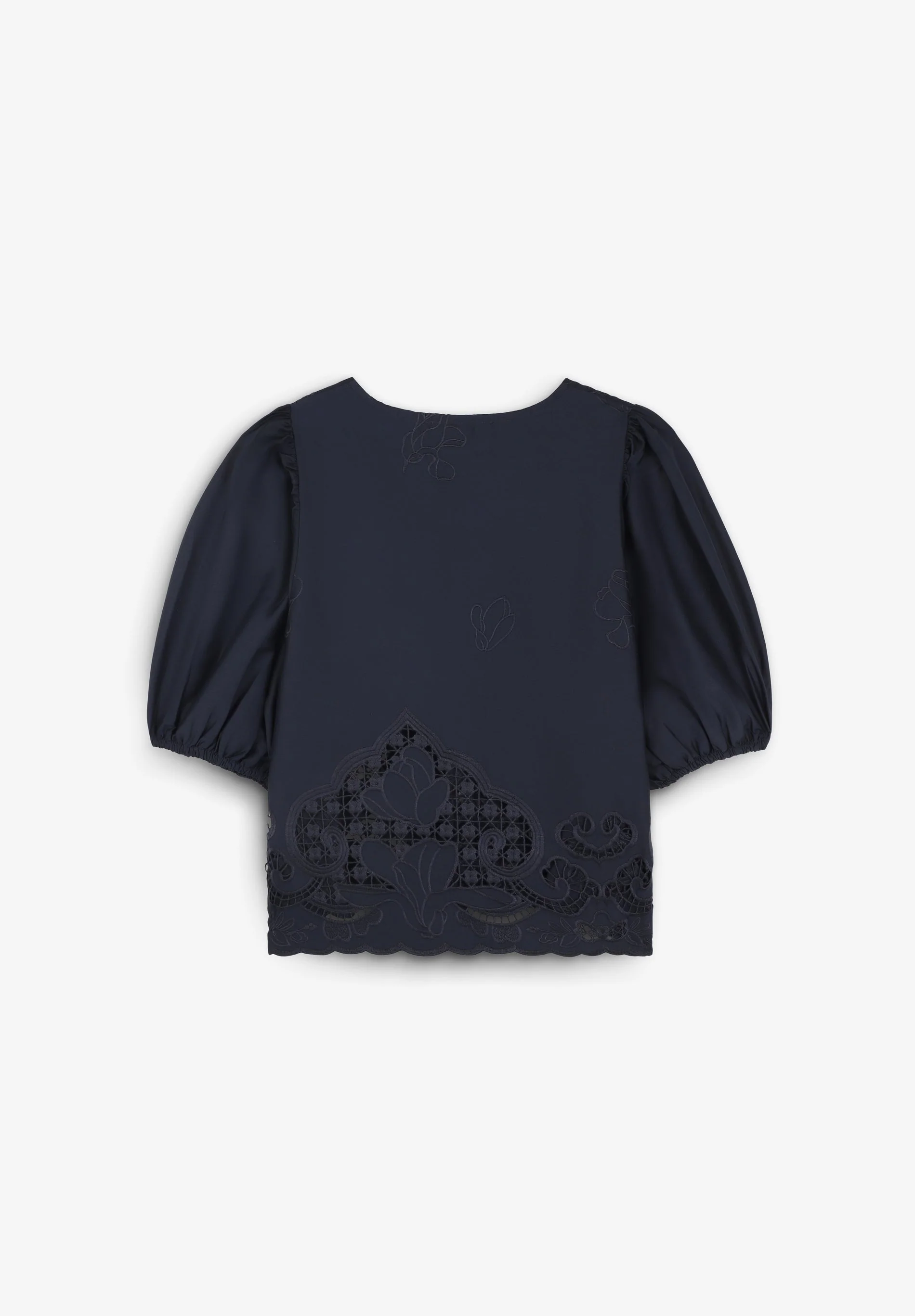 EMBROIDERED TIE BLOUSE - Image 7