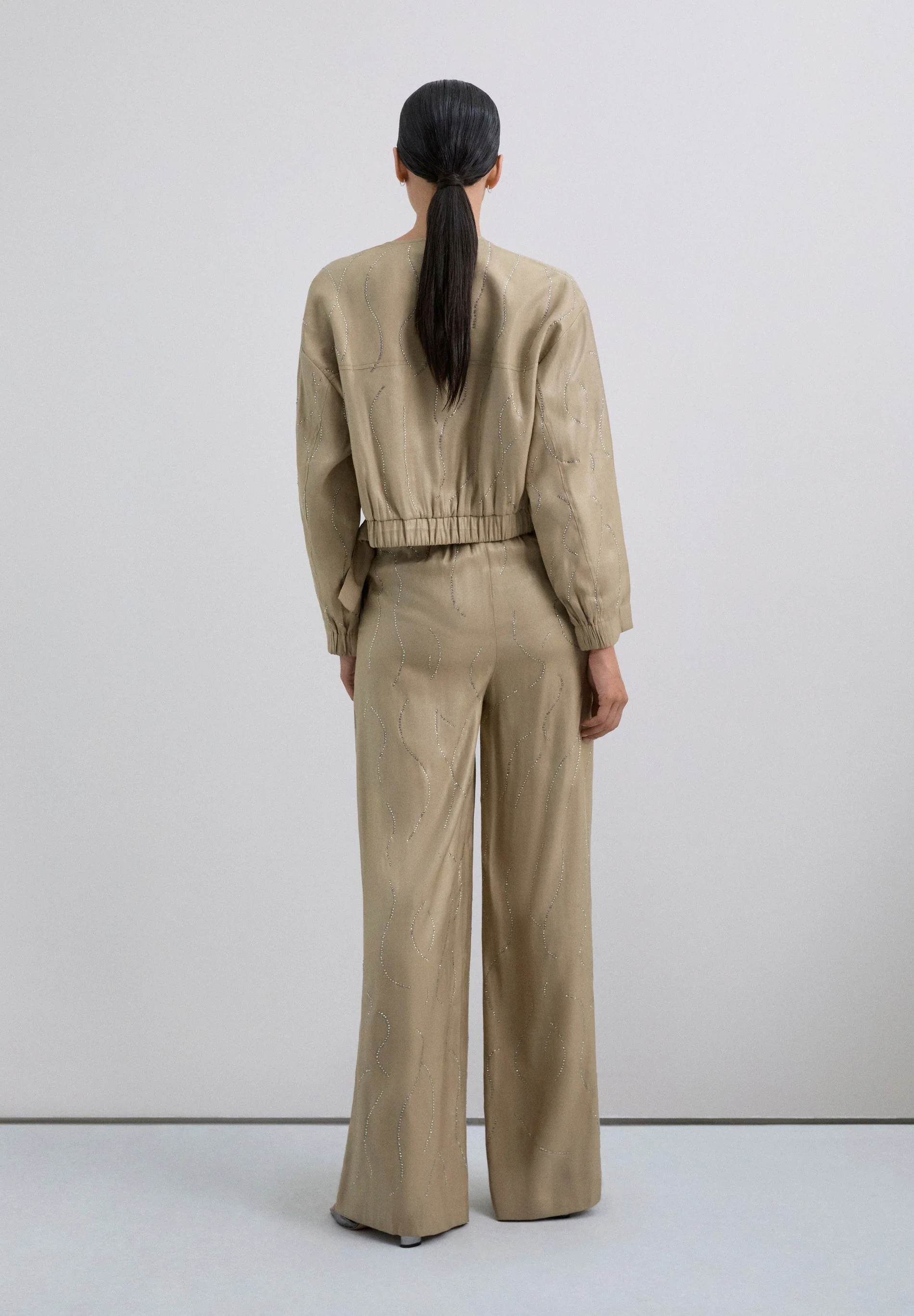 FLOWING TROUSERS WITH RHINESTONES - Image 3