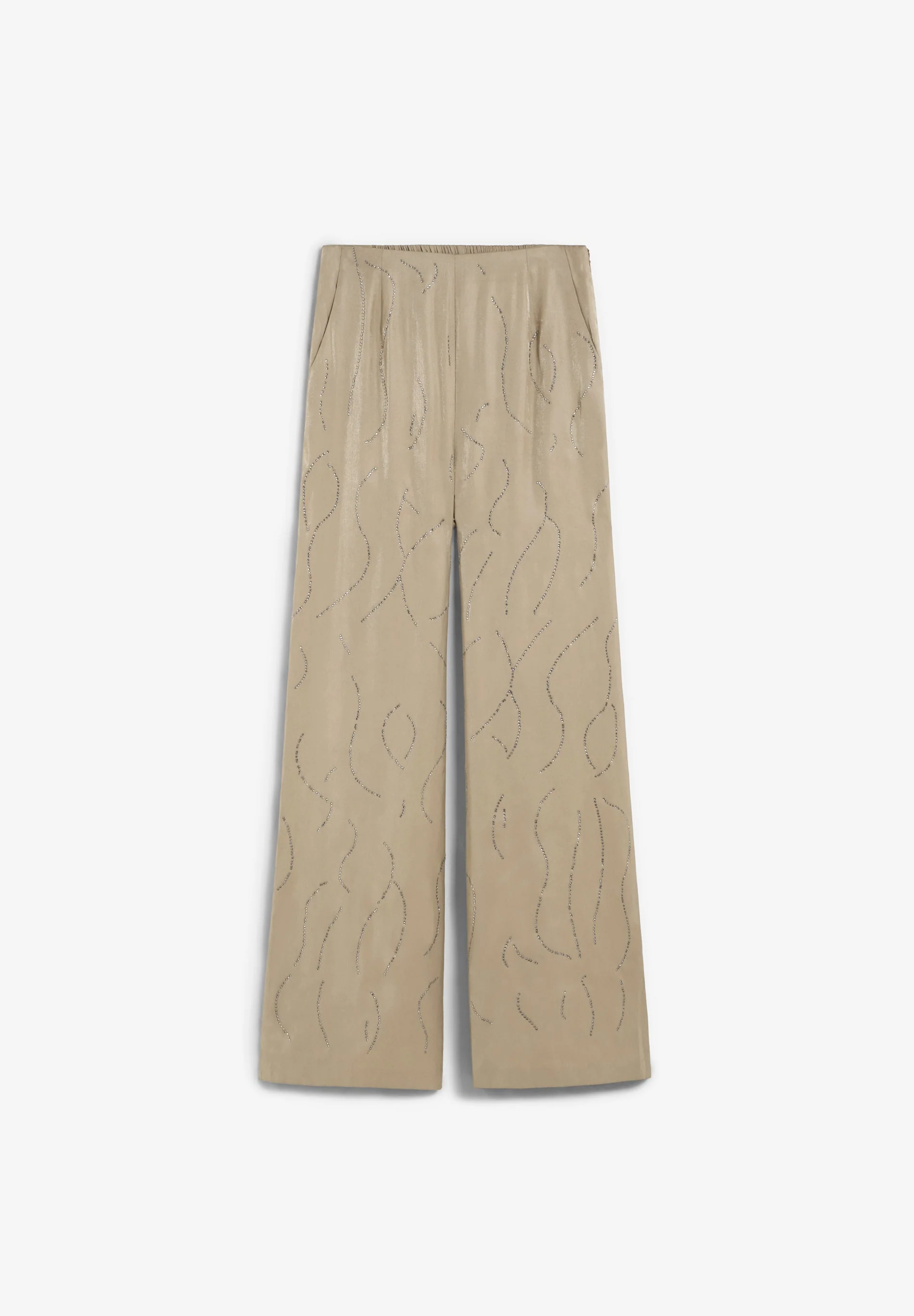 FLOWING TROUSERS WITH RHINESTONES - Image 4