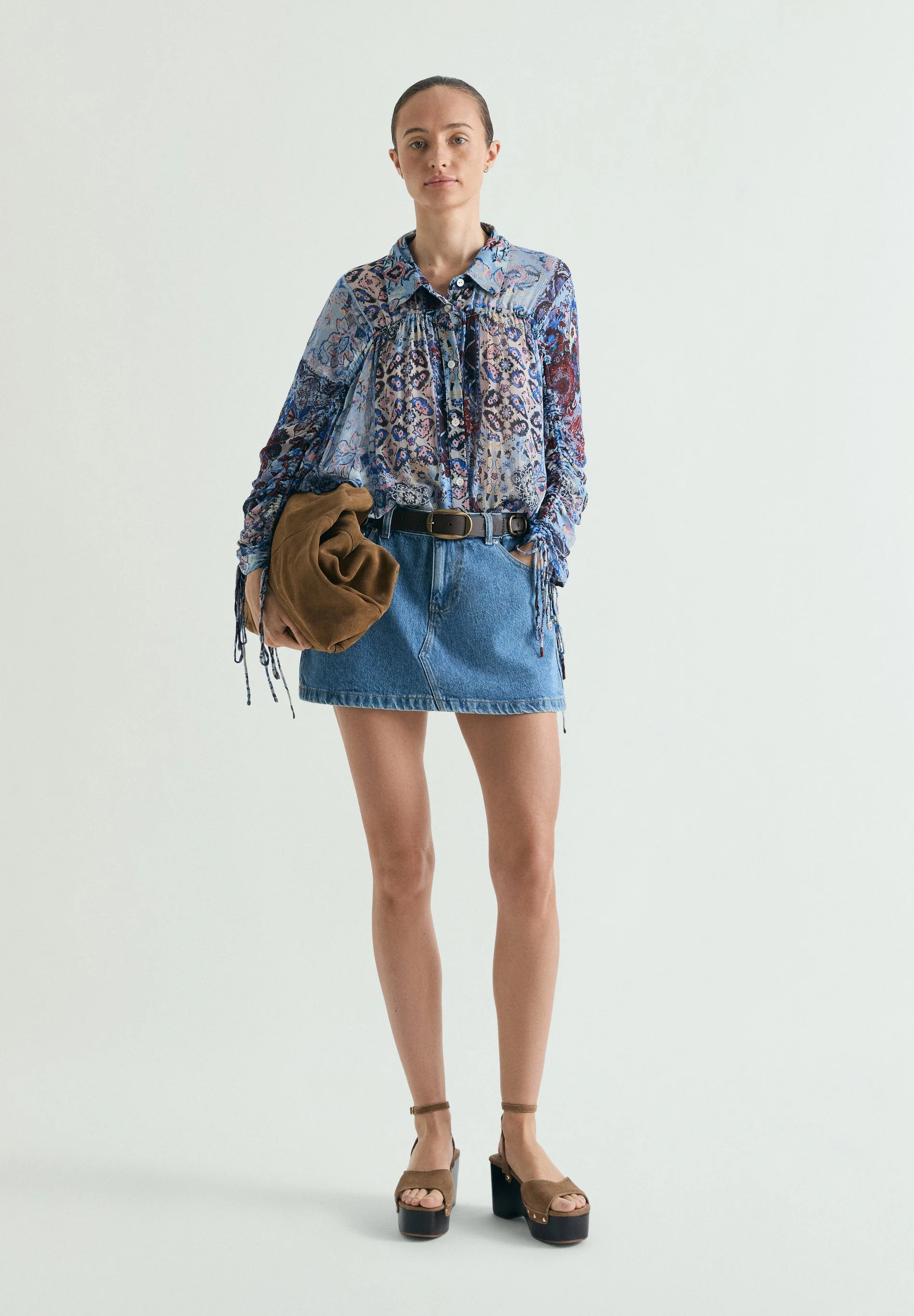 DENIM MINI SKIRT - Image 2