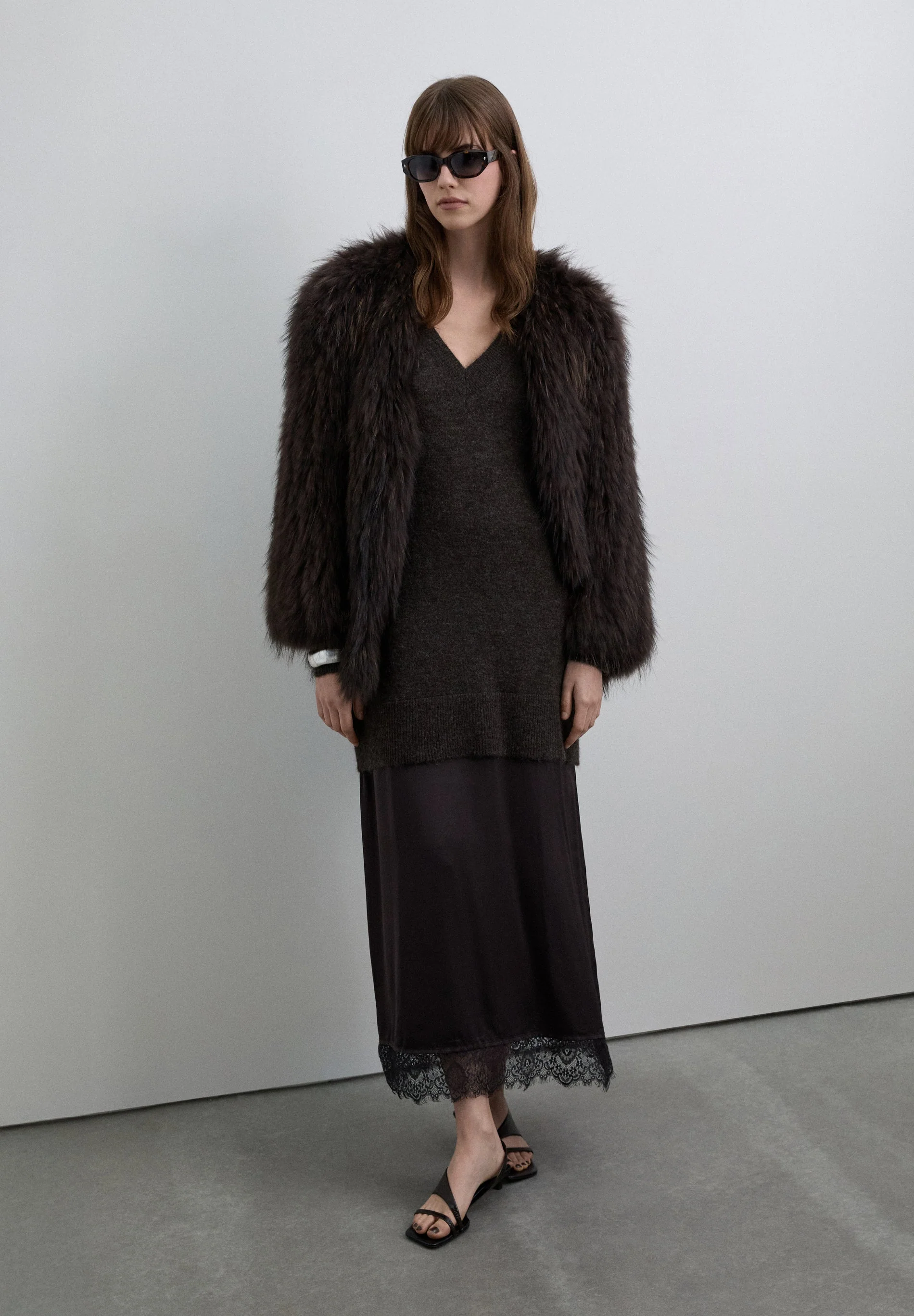 KNITTED MIDI DRESS WITH CAMI DETAIL - Image 5
