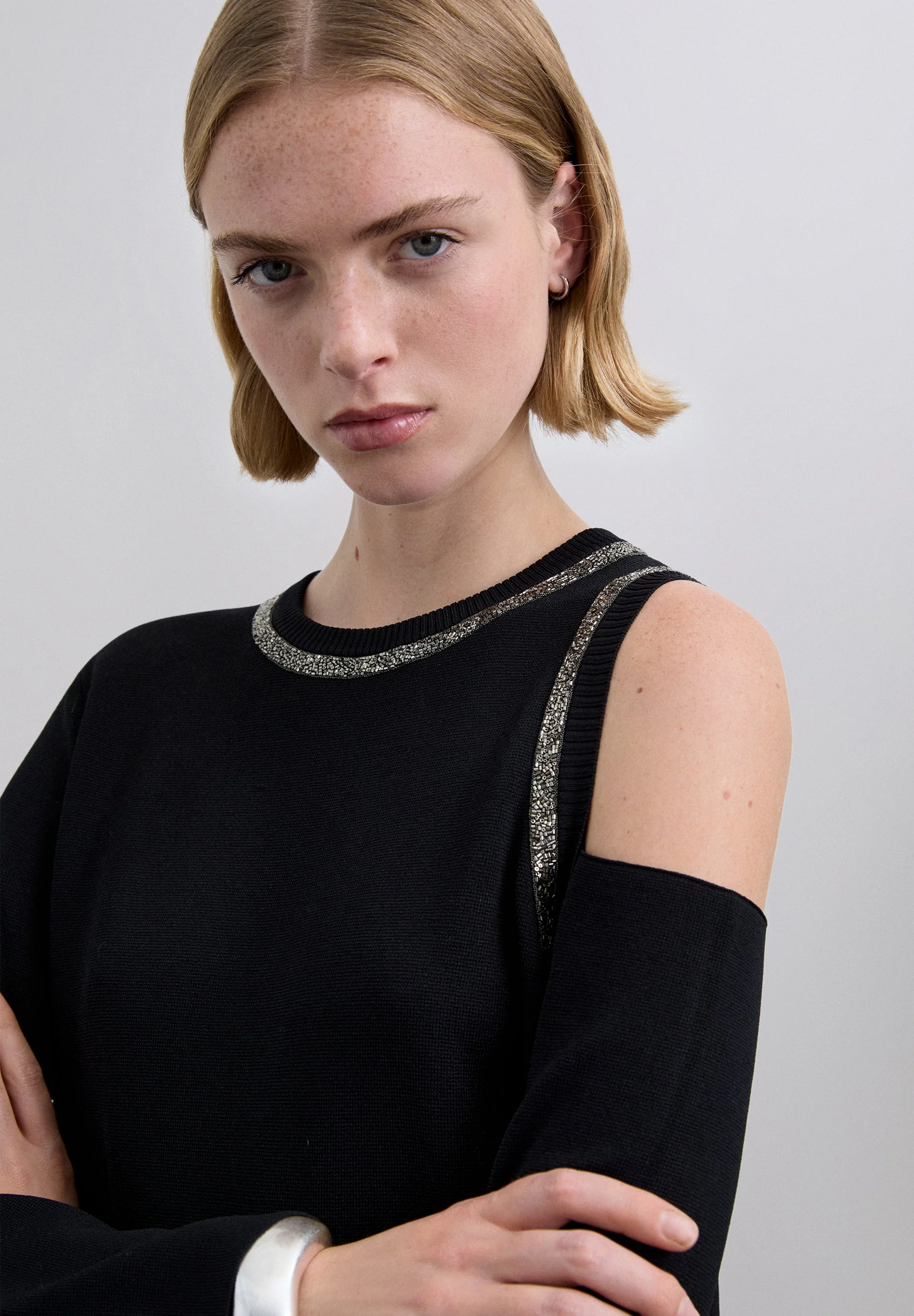 ASYMMETRIC SWEATER WITH STUDS - Image 3