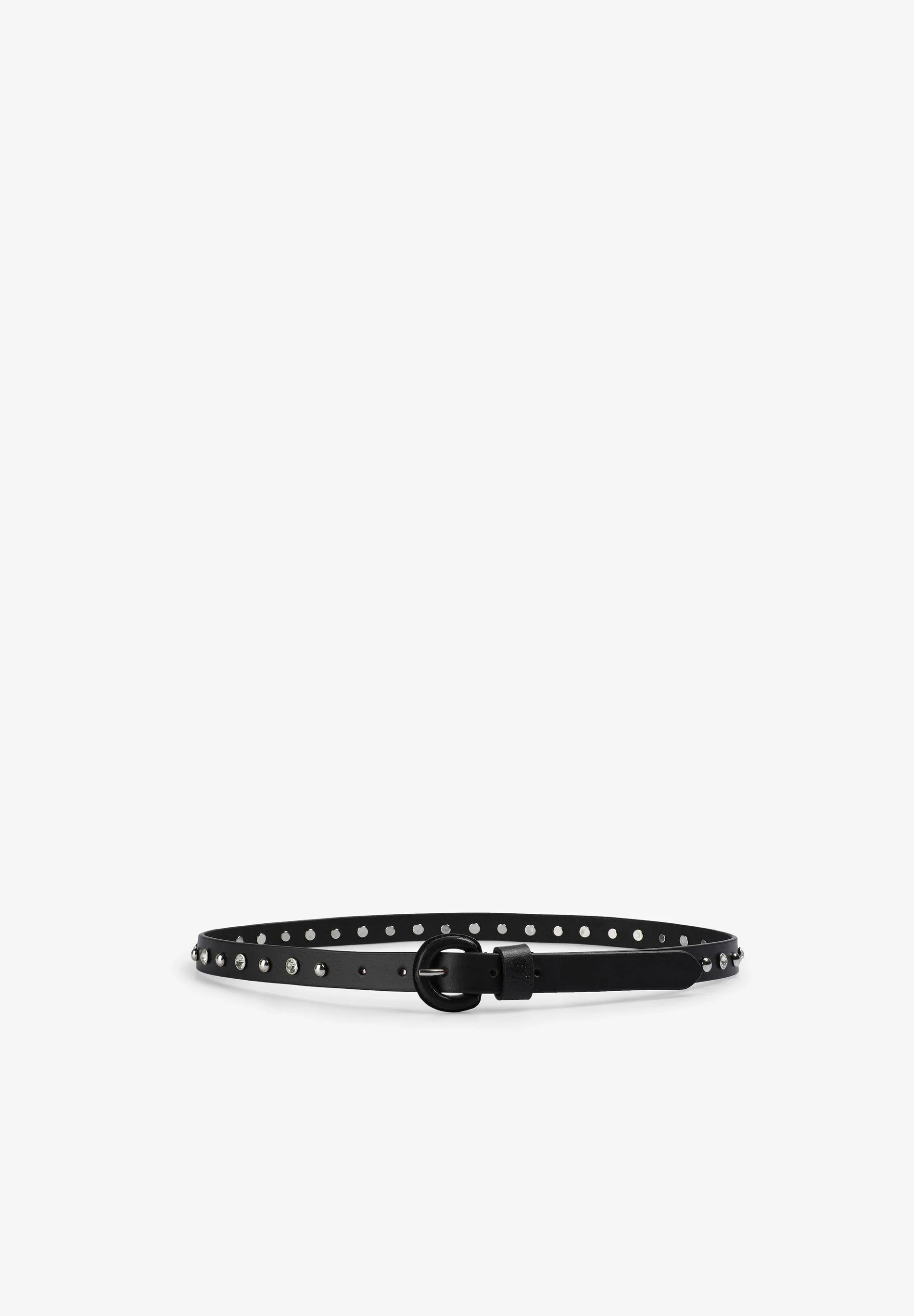 LEATHER BELT WITH RHINESTONES AND STUDS - Image 2