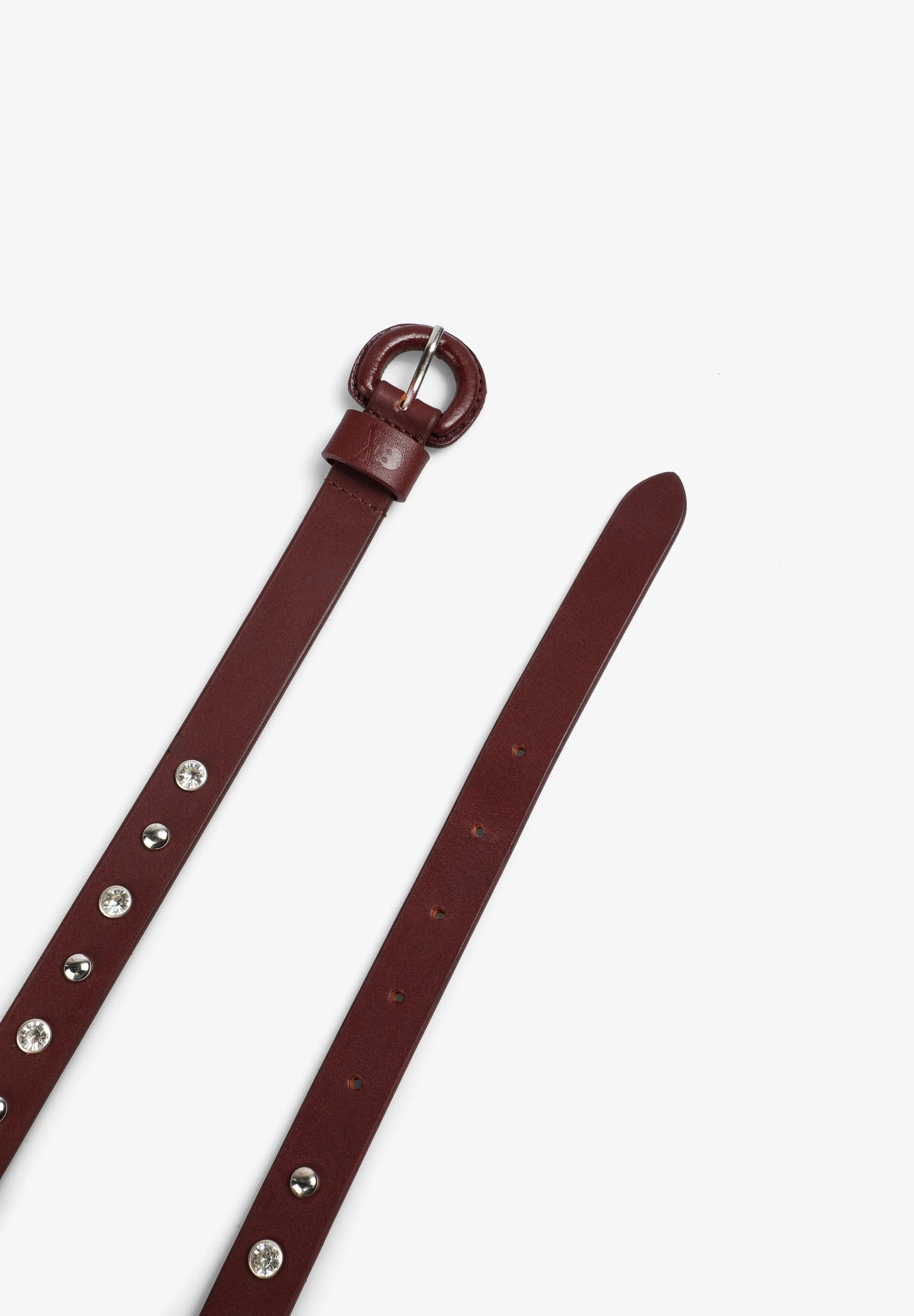 LEATHER BELT WITH RHINESTONES AND STUDS - Image 4