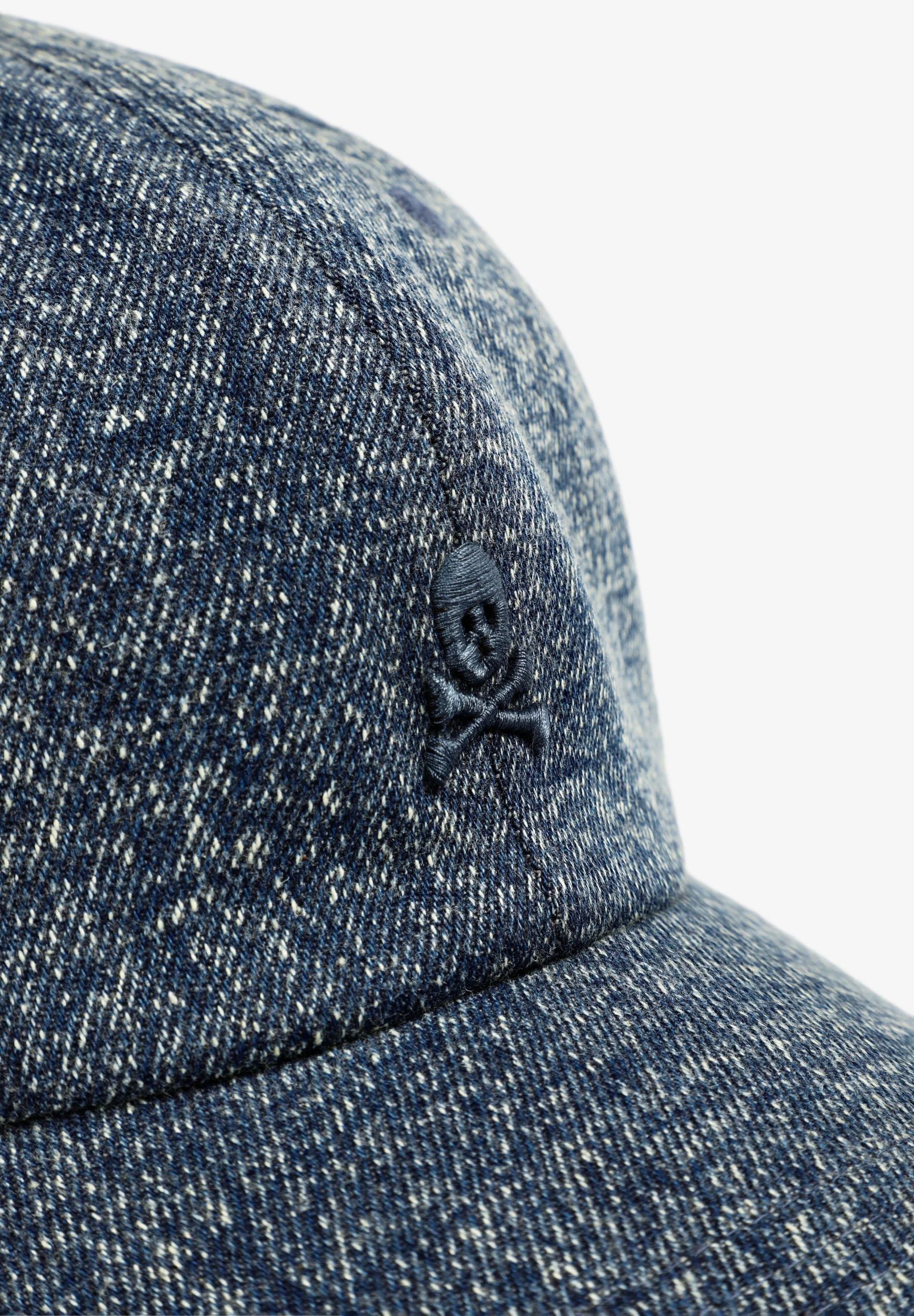 FADED-EFFECT DENIM CAP - Image 3