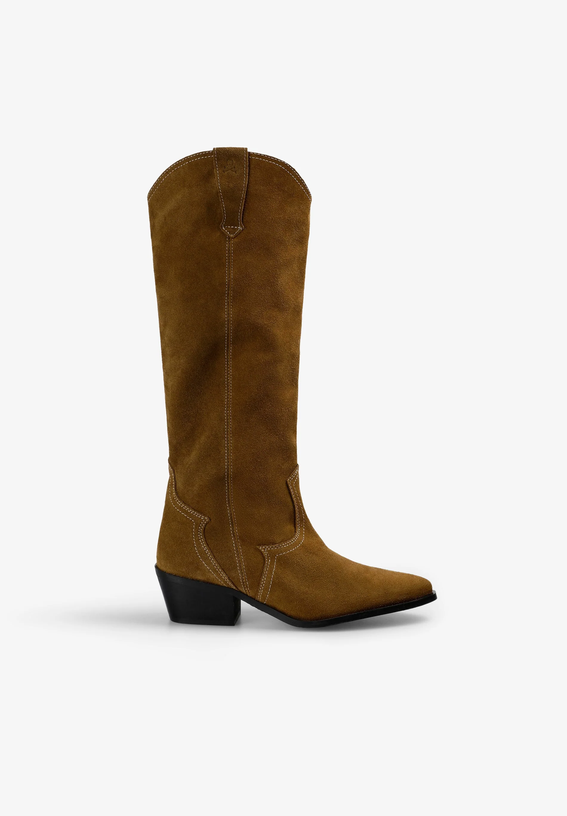 LEATHER KNEE-HIGH COWBOY BOOTS