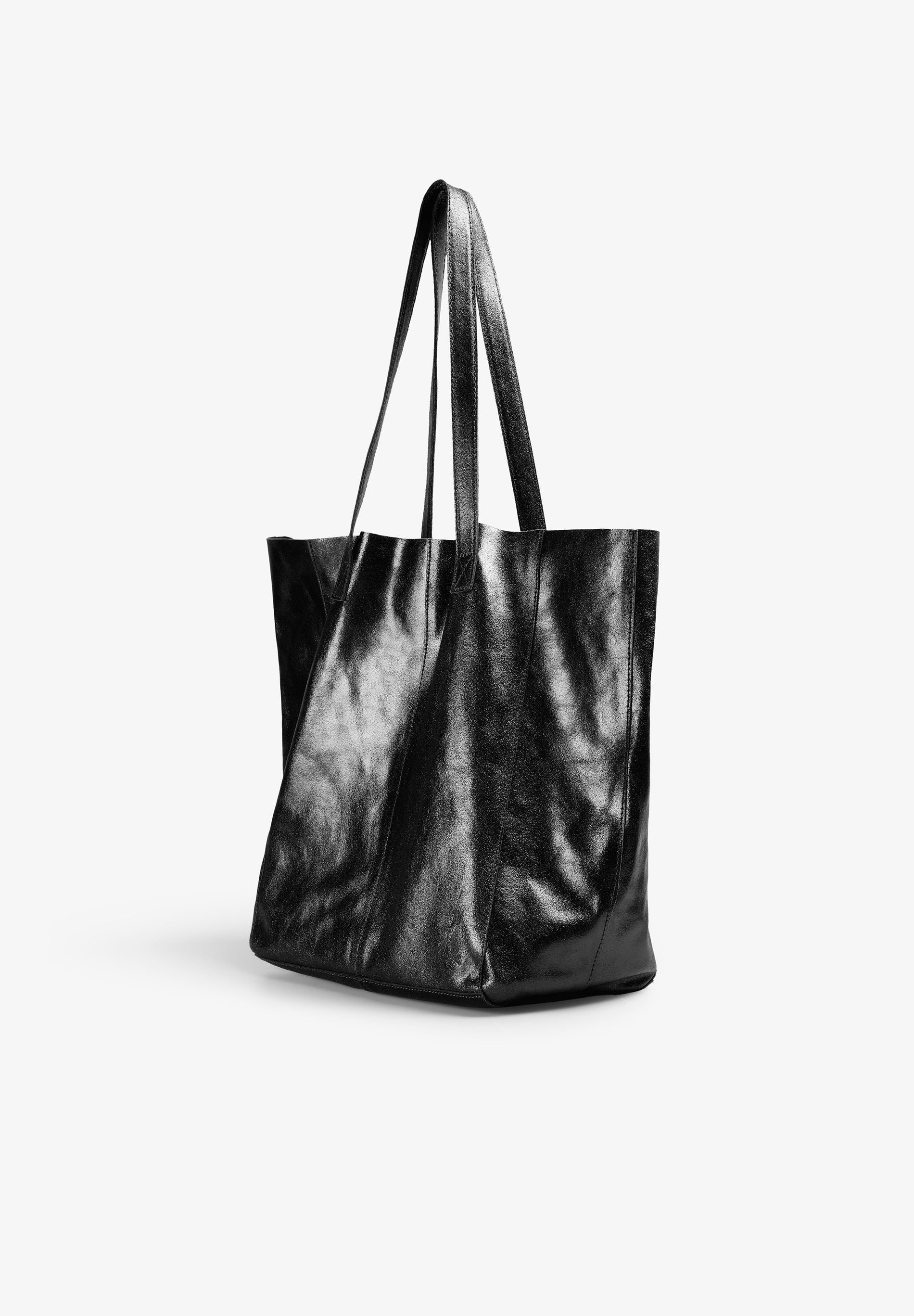 METALLIC SUEDE TOTE BAG - Image 3