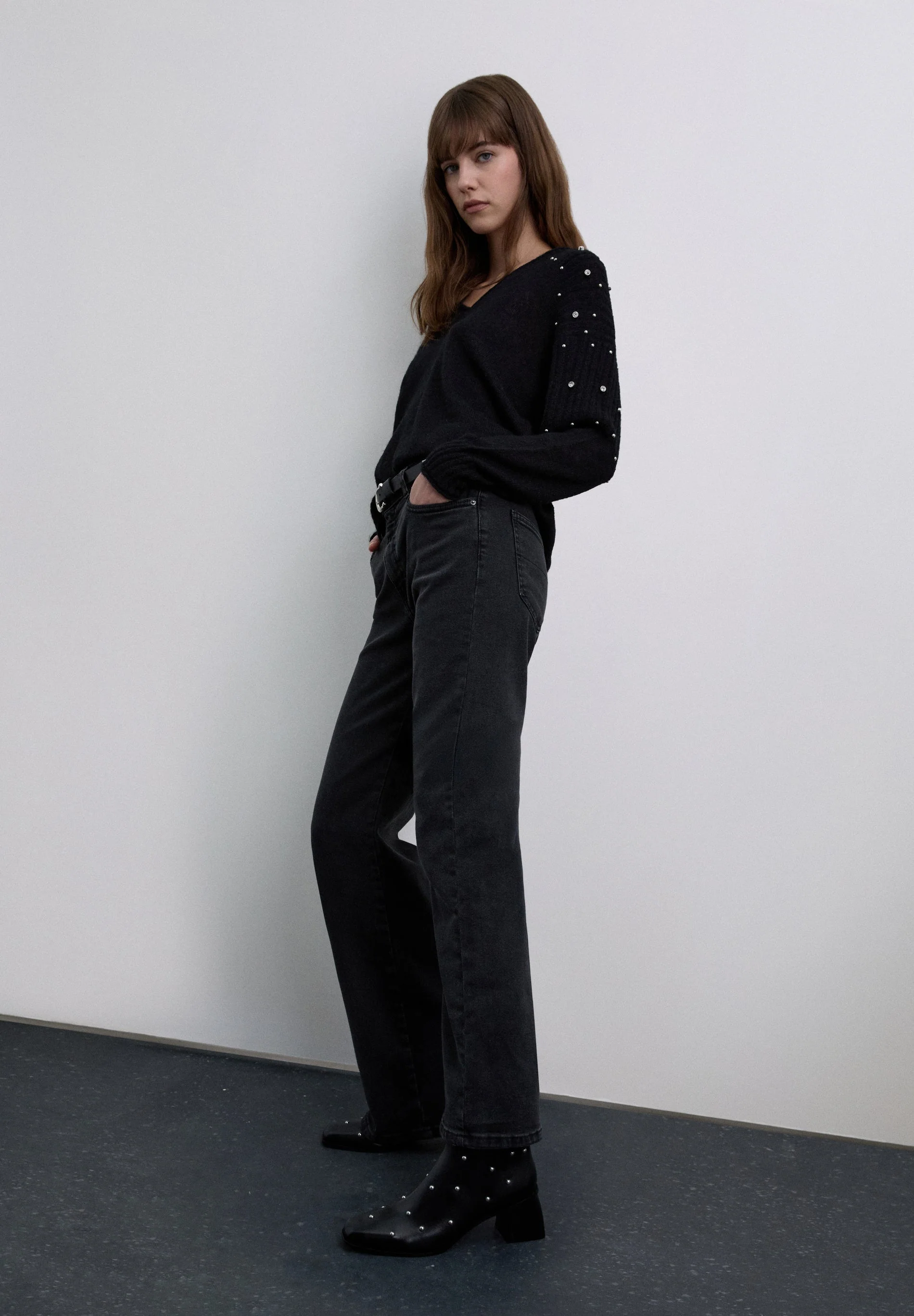 SWEATER WITH STUDS DETAIL - Image 2