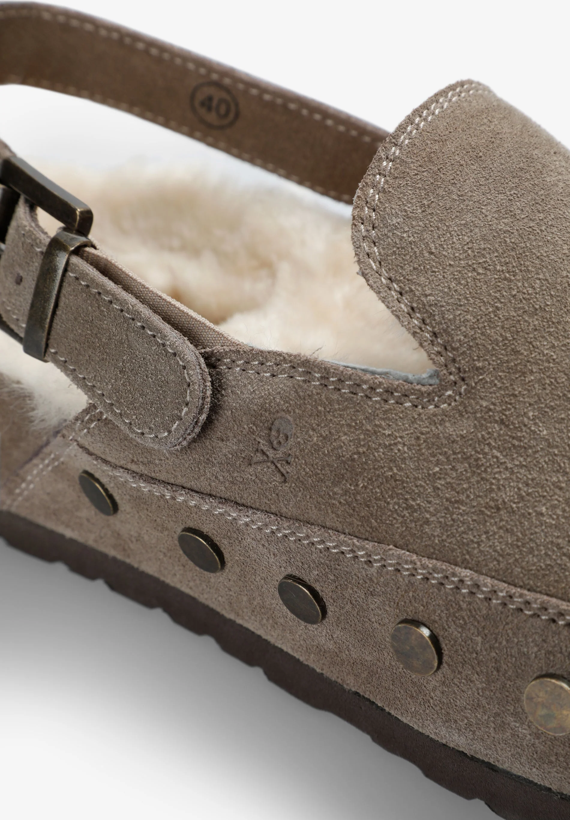 SUEDE CLOGS WITH BUCKLE - Image 6