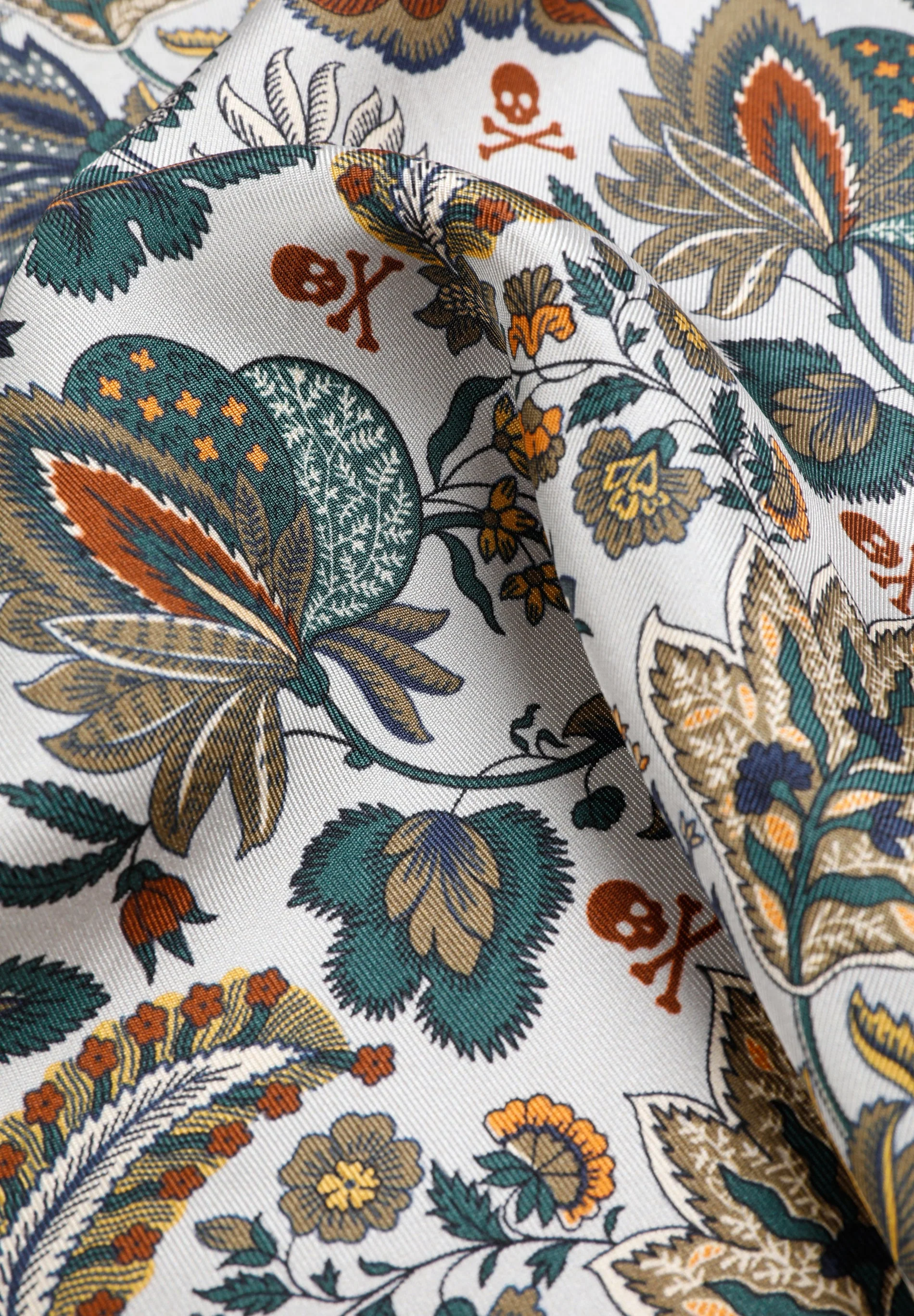 SILK FLORAL PRINT POCKET SQUARE - Image 3