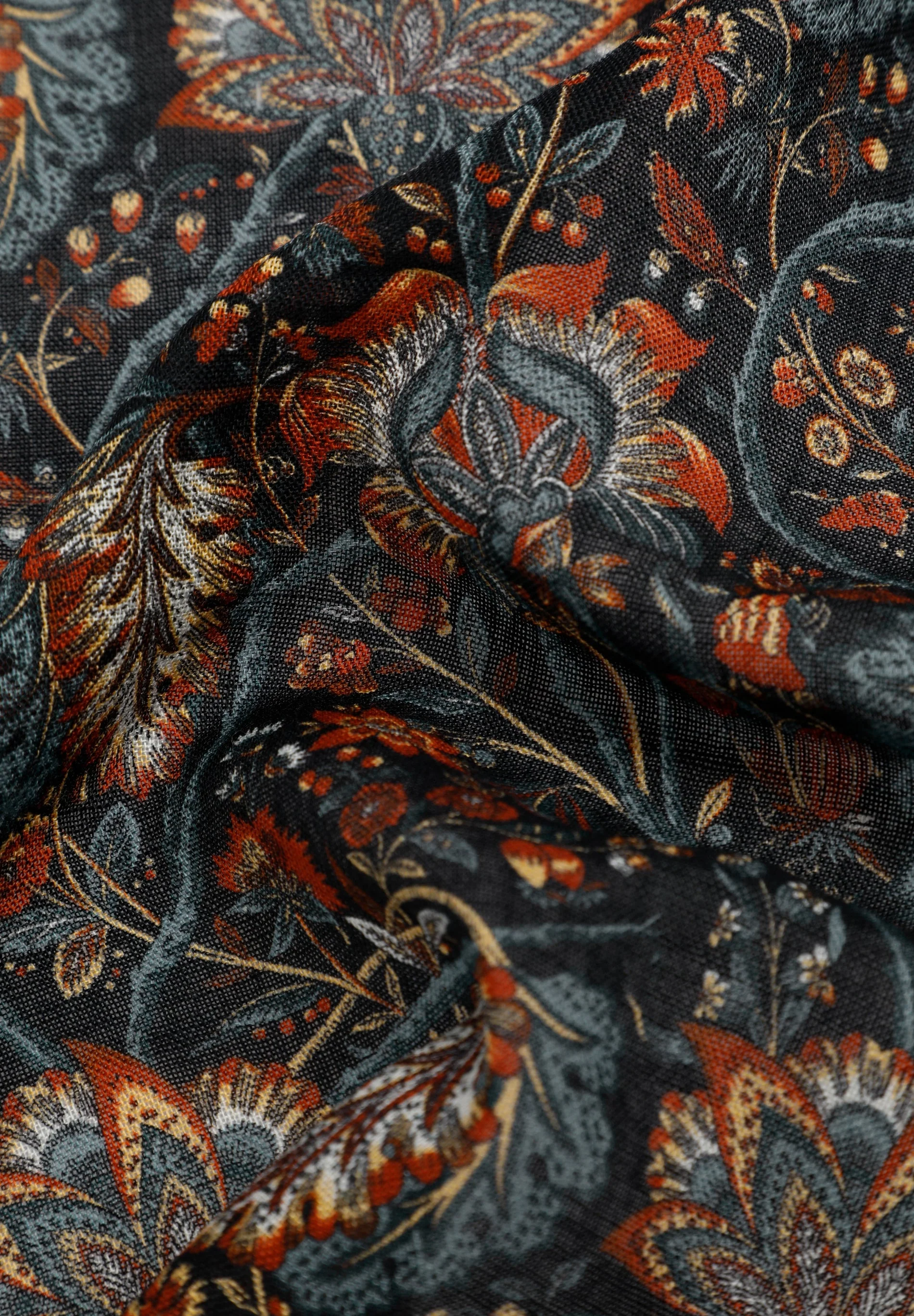 SILK FLORAL PRINT POCKET SQUARE - Image 3