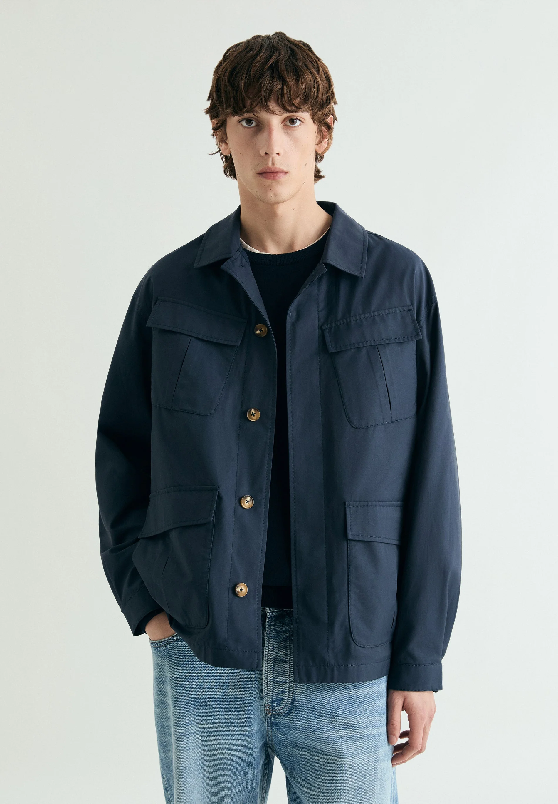 NAVY ARMY JACKET - Image 4
