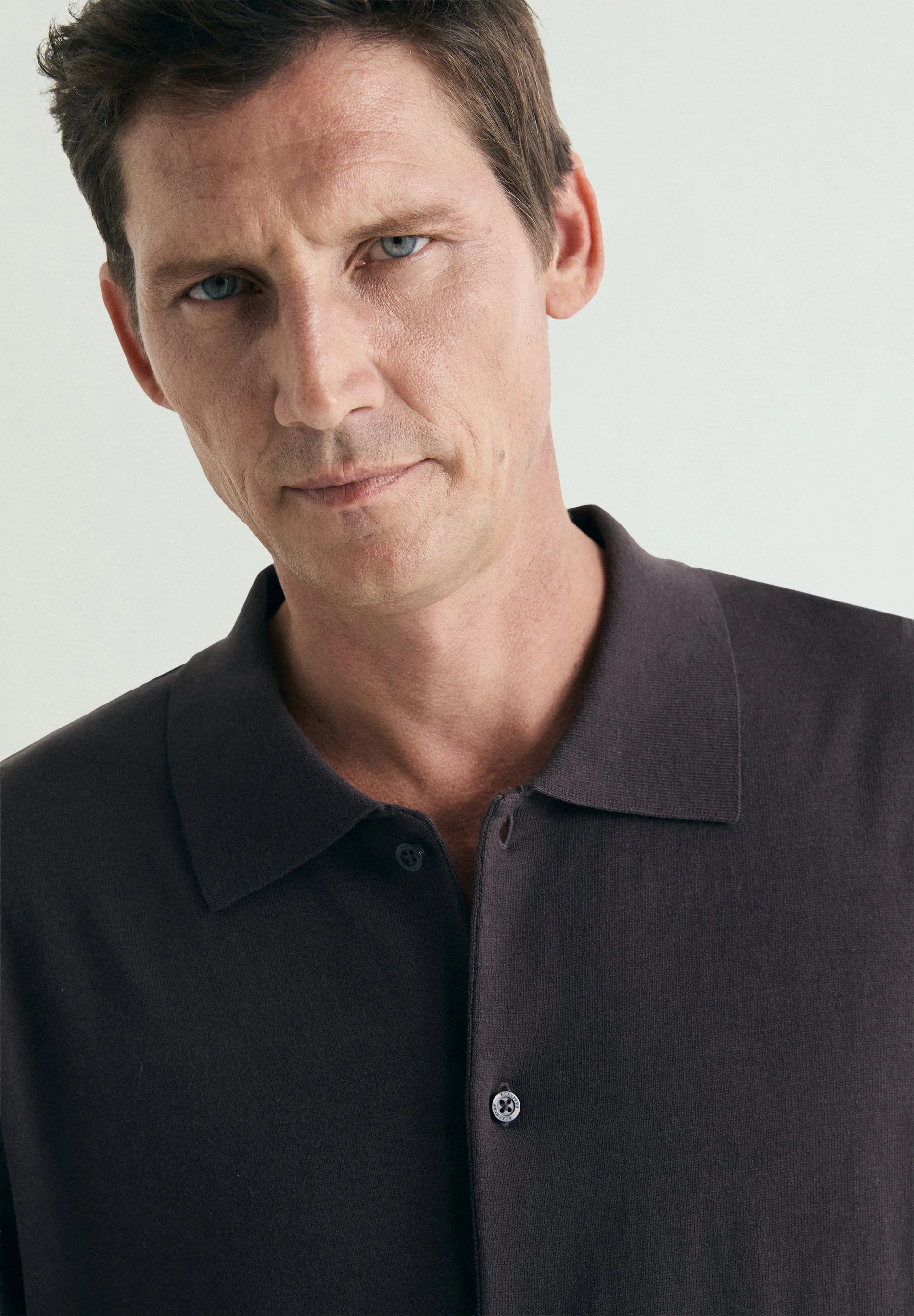 FINE KNIT POLO SHIRT WITH BUTTONS - Image 5