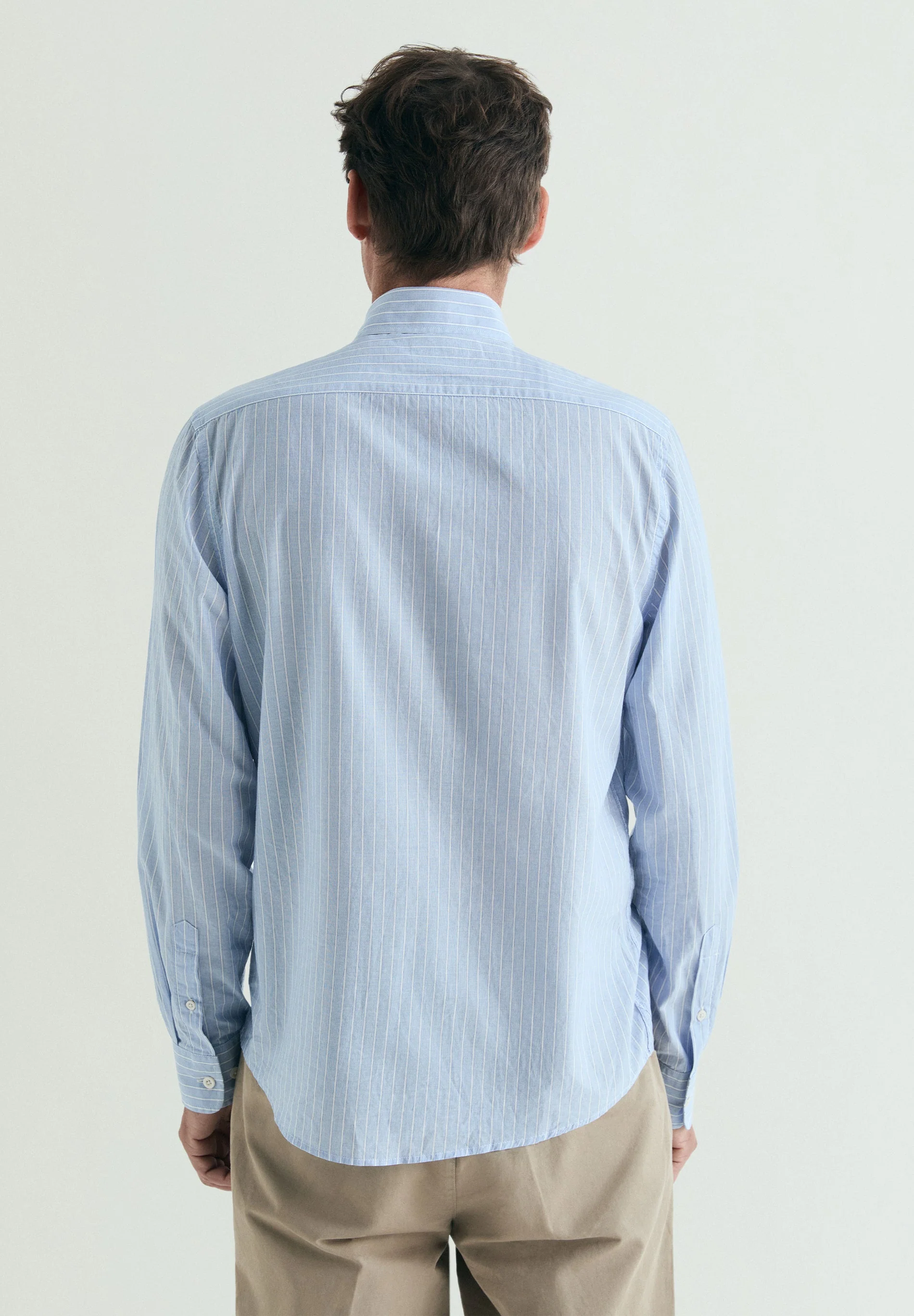 REGULAR FIT STRIPED COTTON SHIRT - Image 8