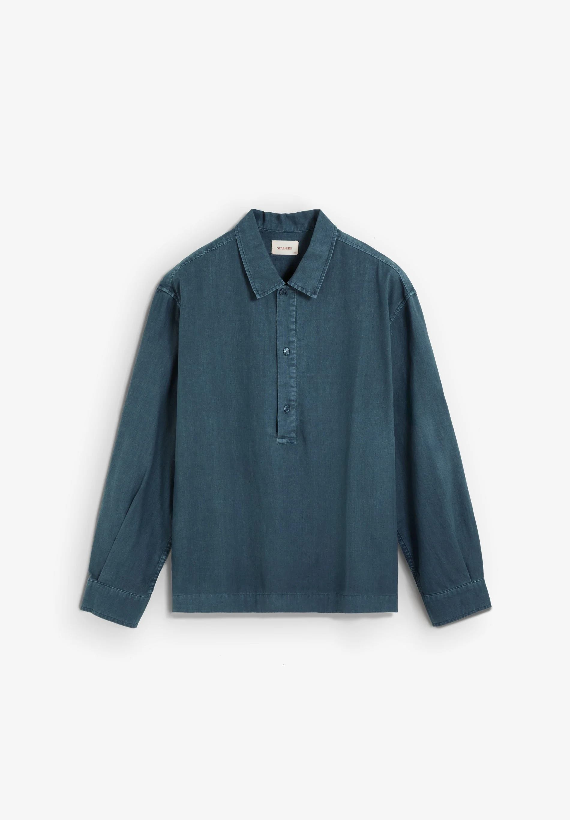 LINEN LOOSE FIT POLO SHIRT