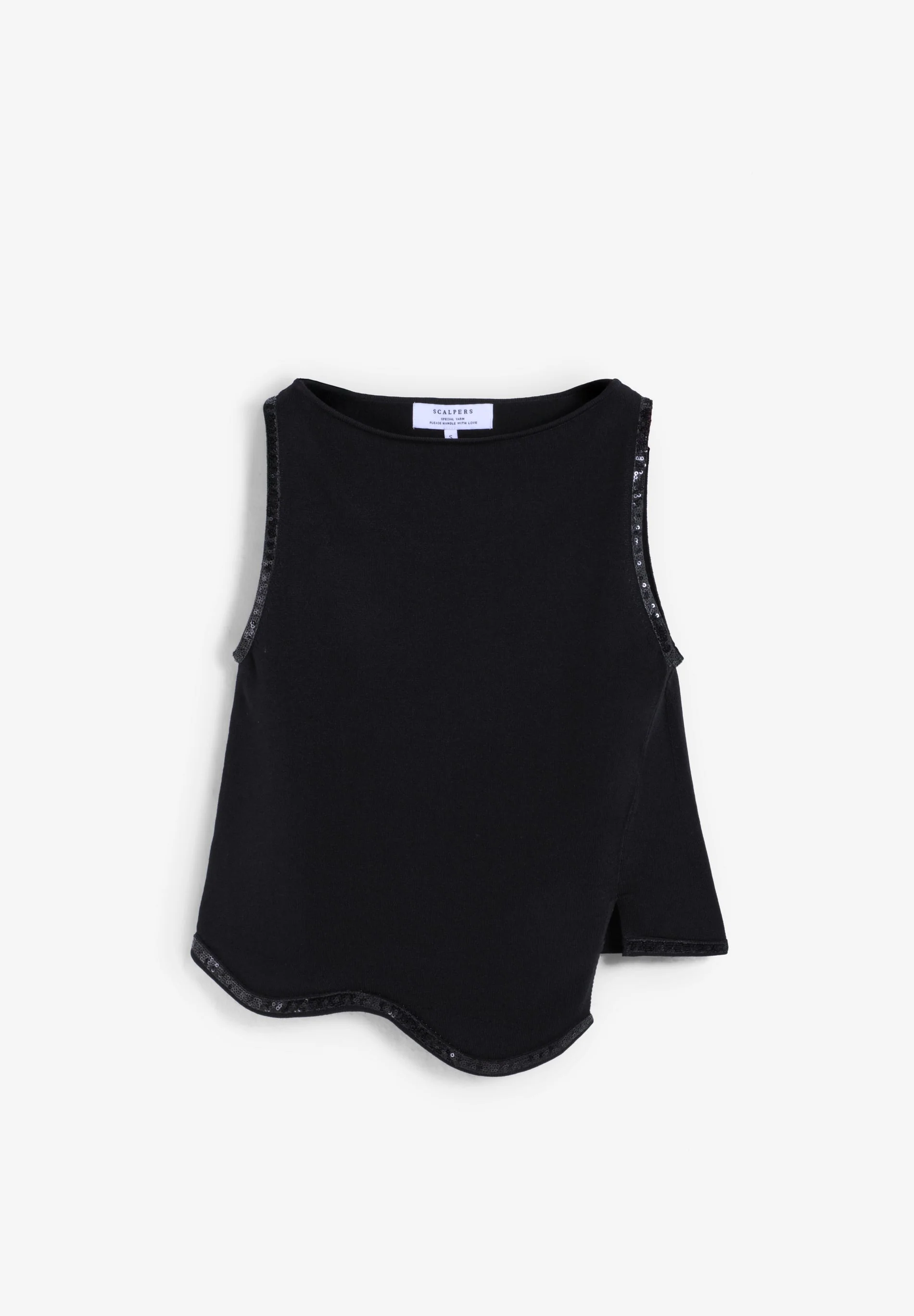 SEQUINNED TOP WITH WAVED HEM - Image 5