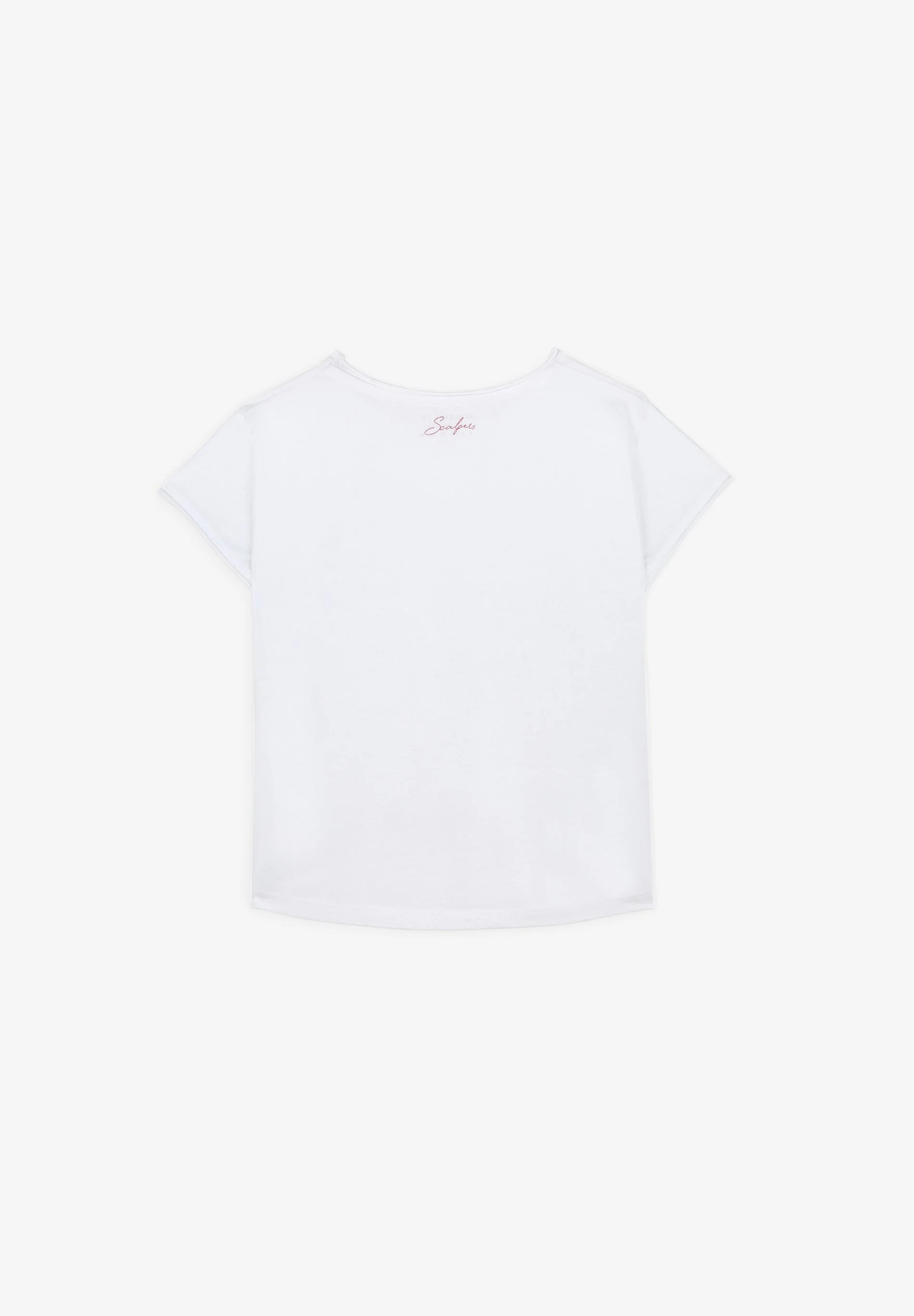 BASIC T-SHIRT WITH CONTRAST SKULL - Image 3