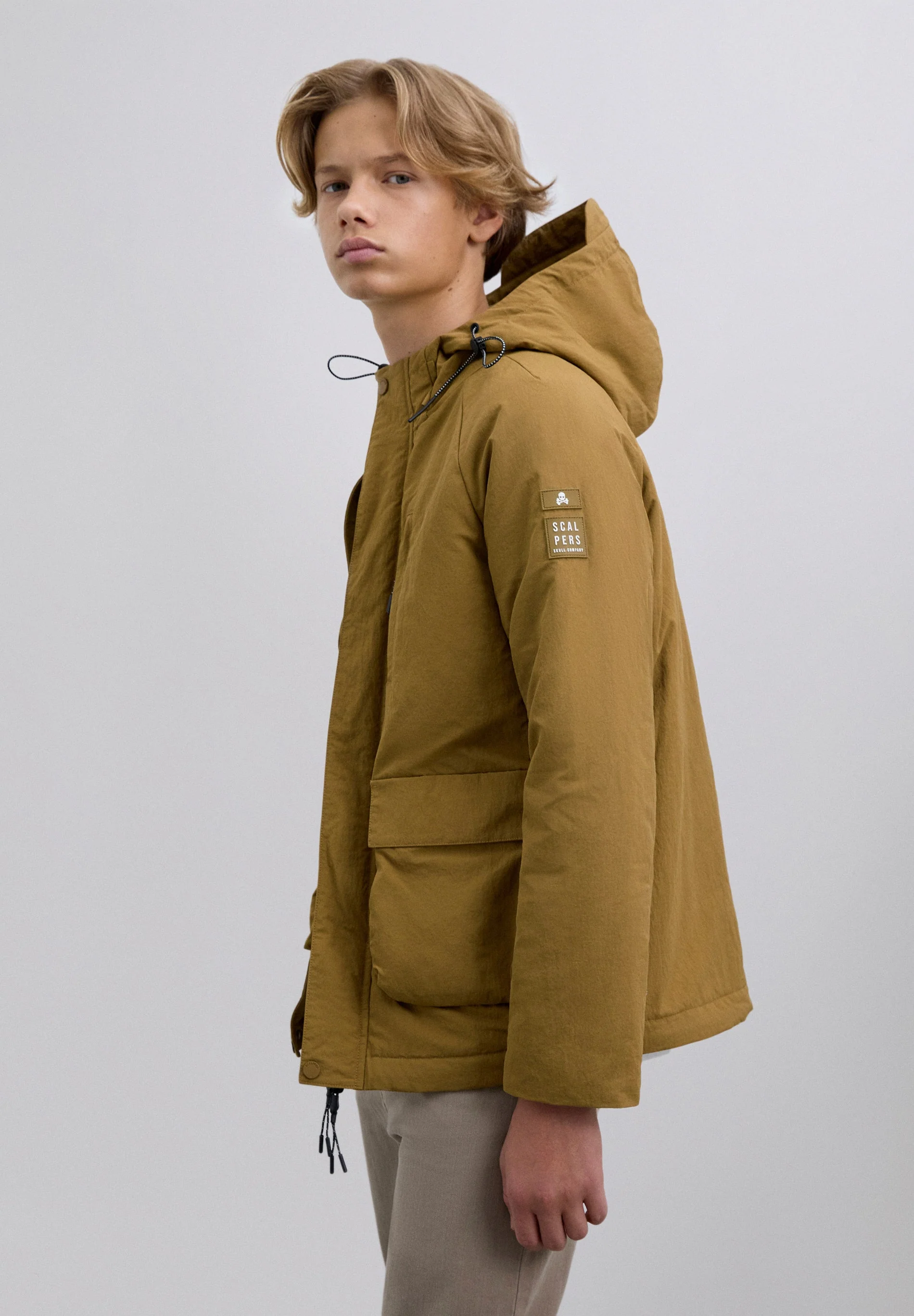 HOODED JACKET WITH POCKETS AND LOGO - Image 4