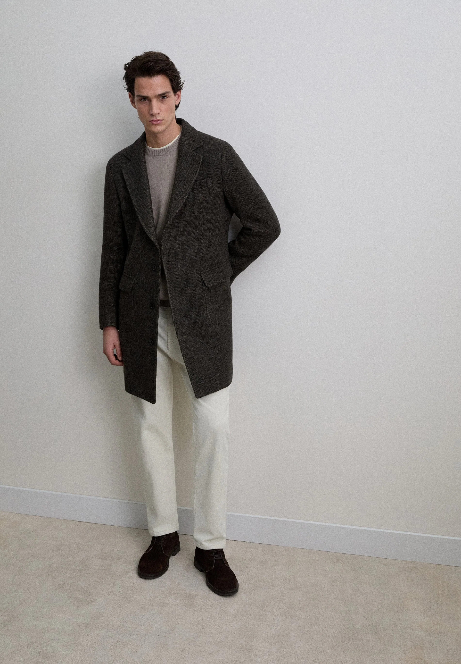 HERRINGBONE WOOL COAT - Image 2