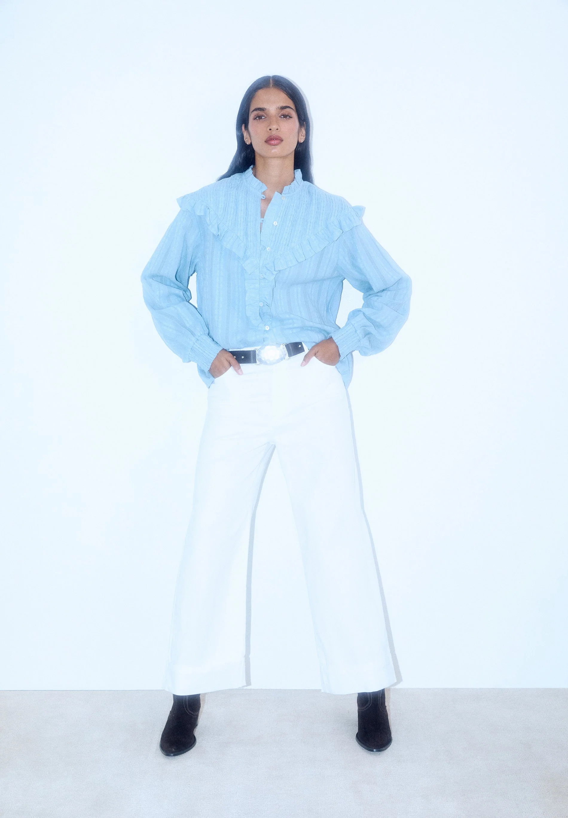 DENIM CULOTTE TROUSERS